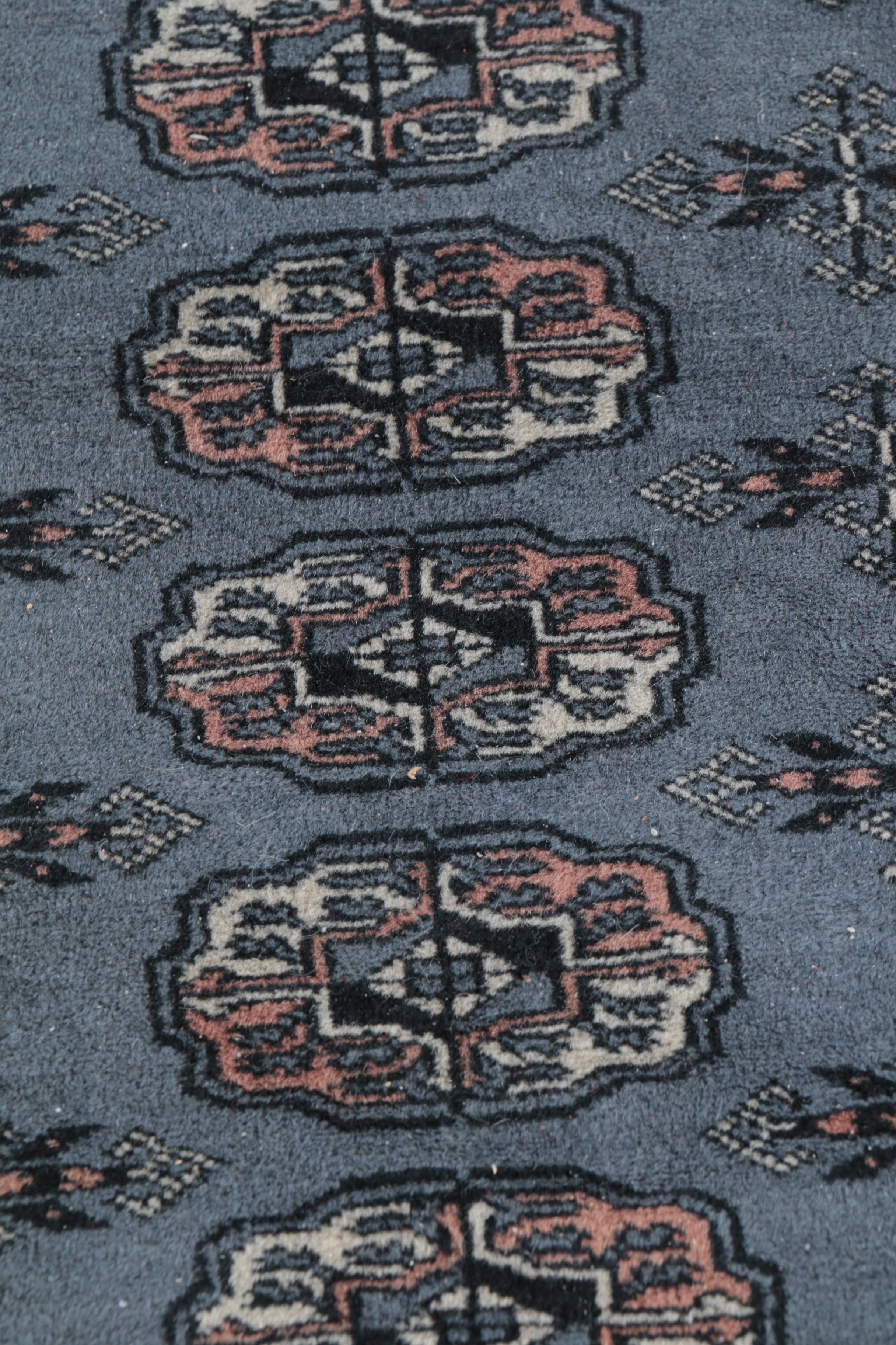 Hand-Knotted Pakistani Bokhara Area Rug