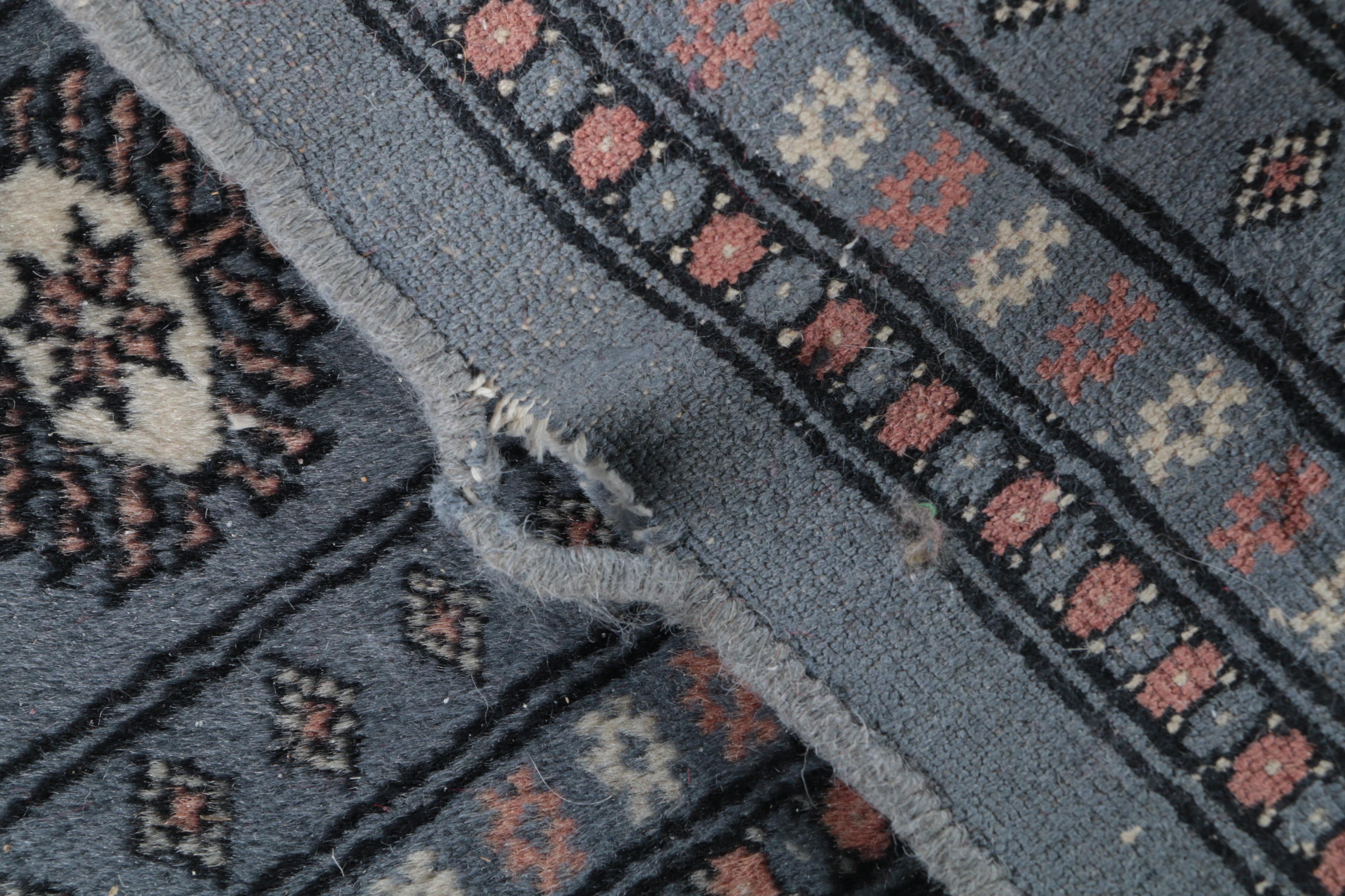 Hand-Knotted Pakistani Bokhara Area Rug