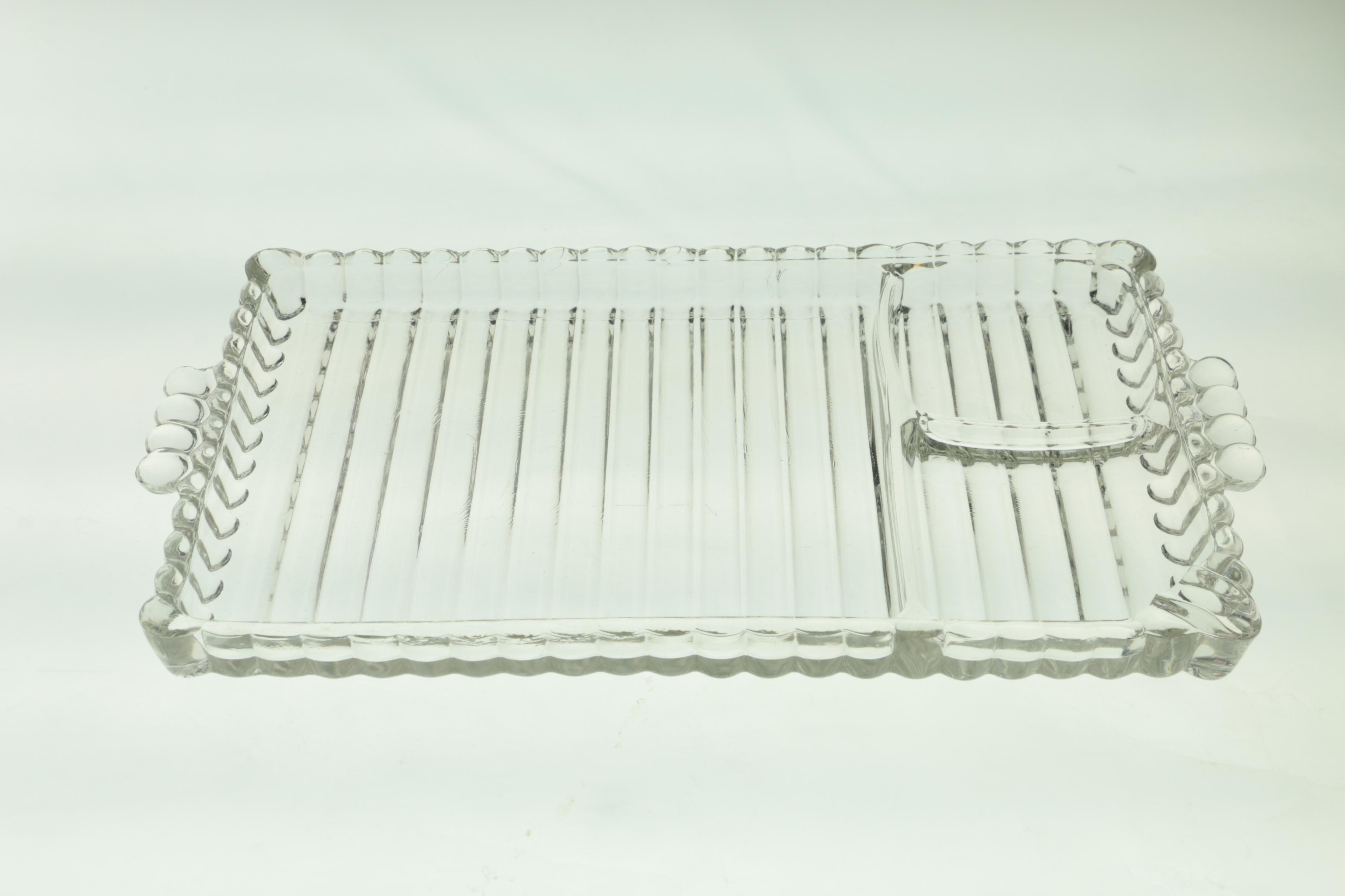 Vintage Anchor Hocking "Boopie" Glass Mugs and Snack Trays