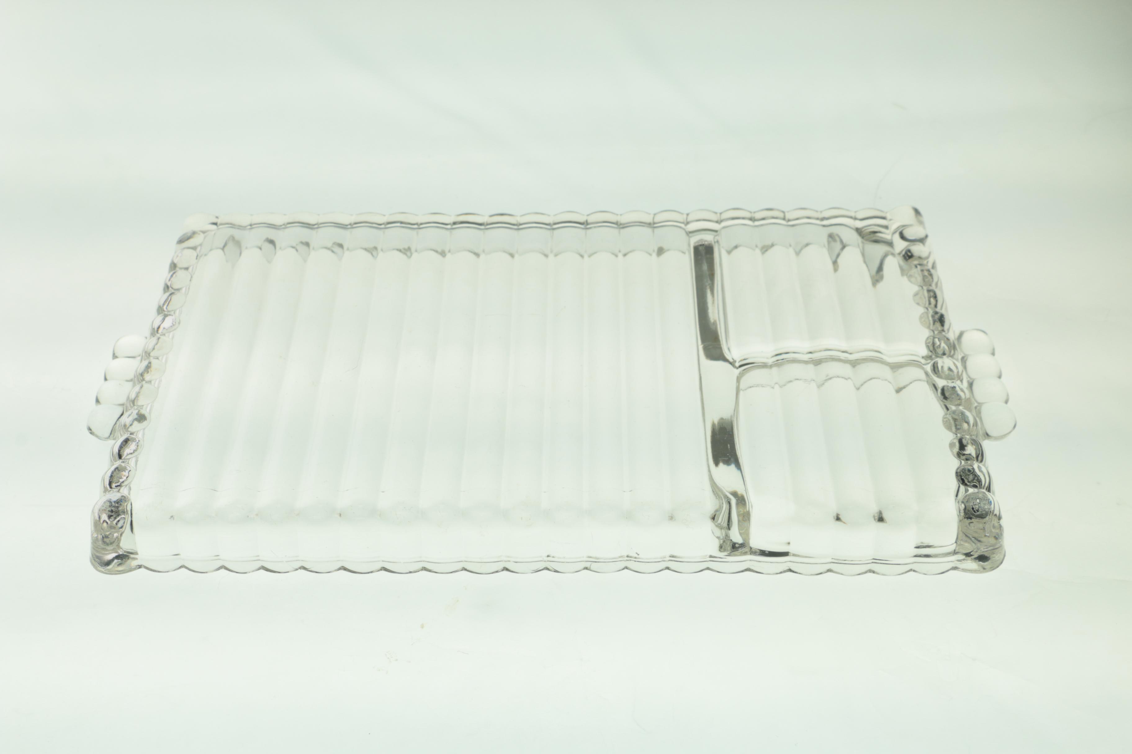 Vintage Anchor Hocking "Boopie" Glass Mugs and Snack Trays