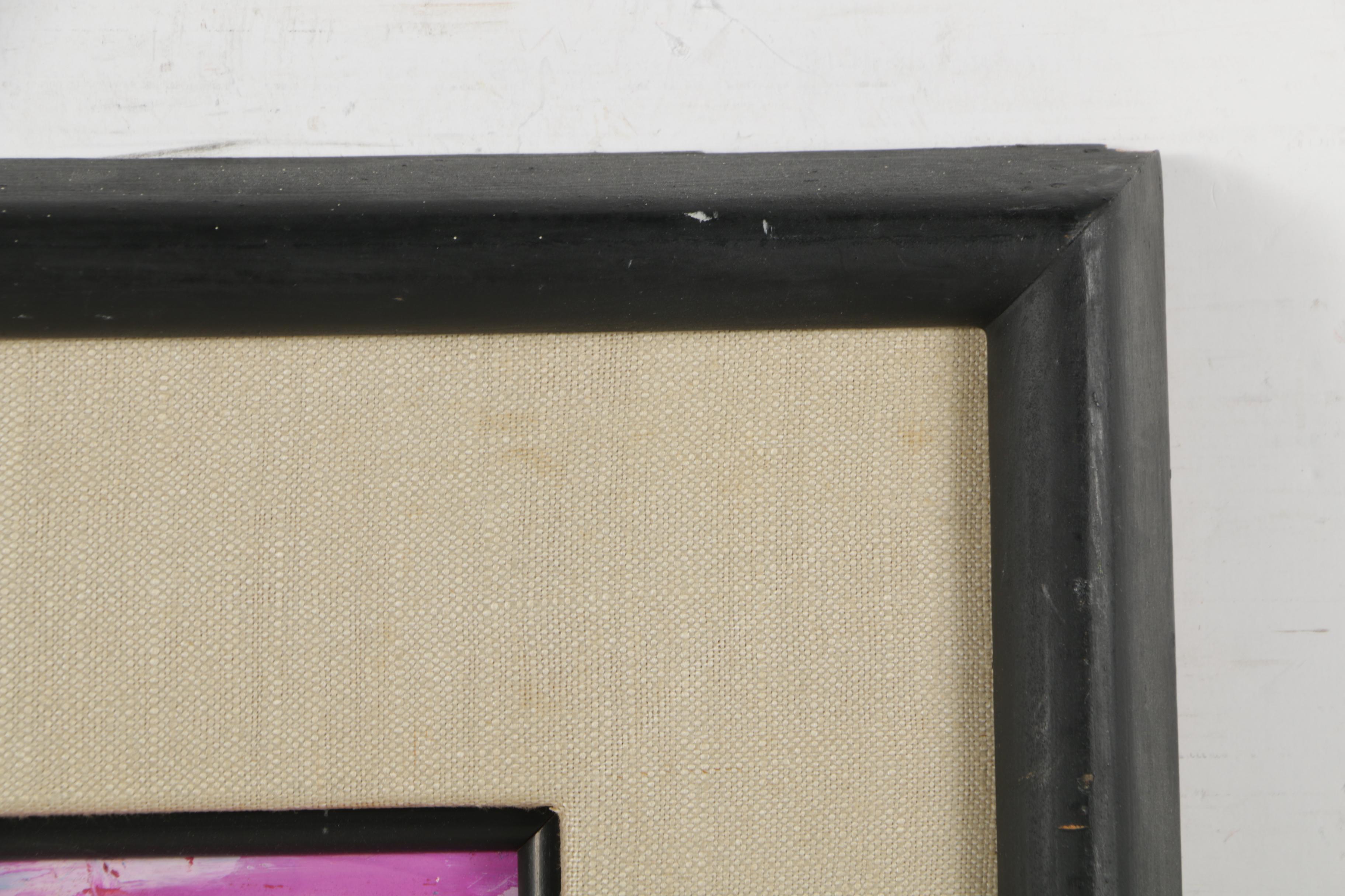 Willie Cohen 1961 Oil Painting Abstract Cityscape