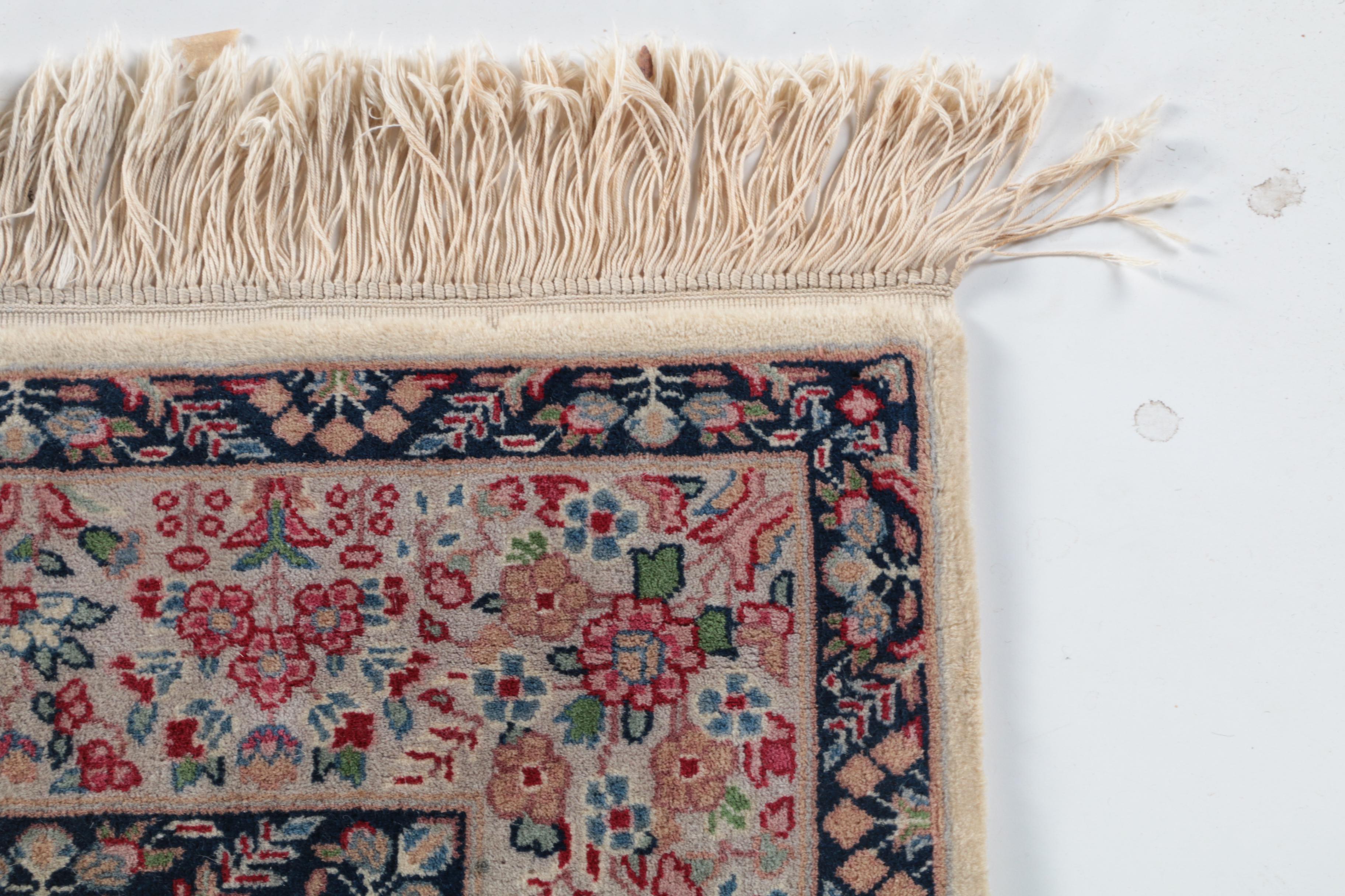 Vintage Finely Hand-Knotted Sino-Persian Wool Prayer Rug