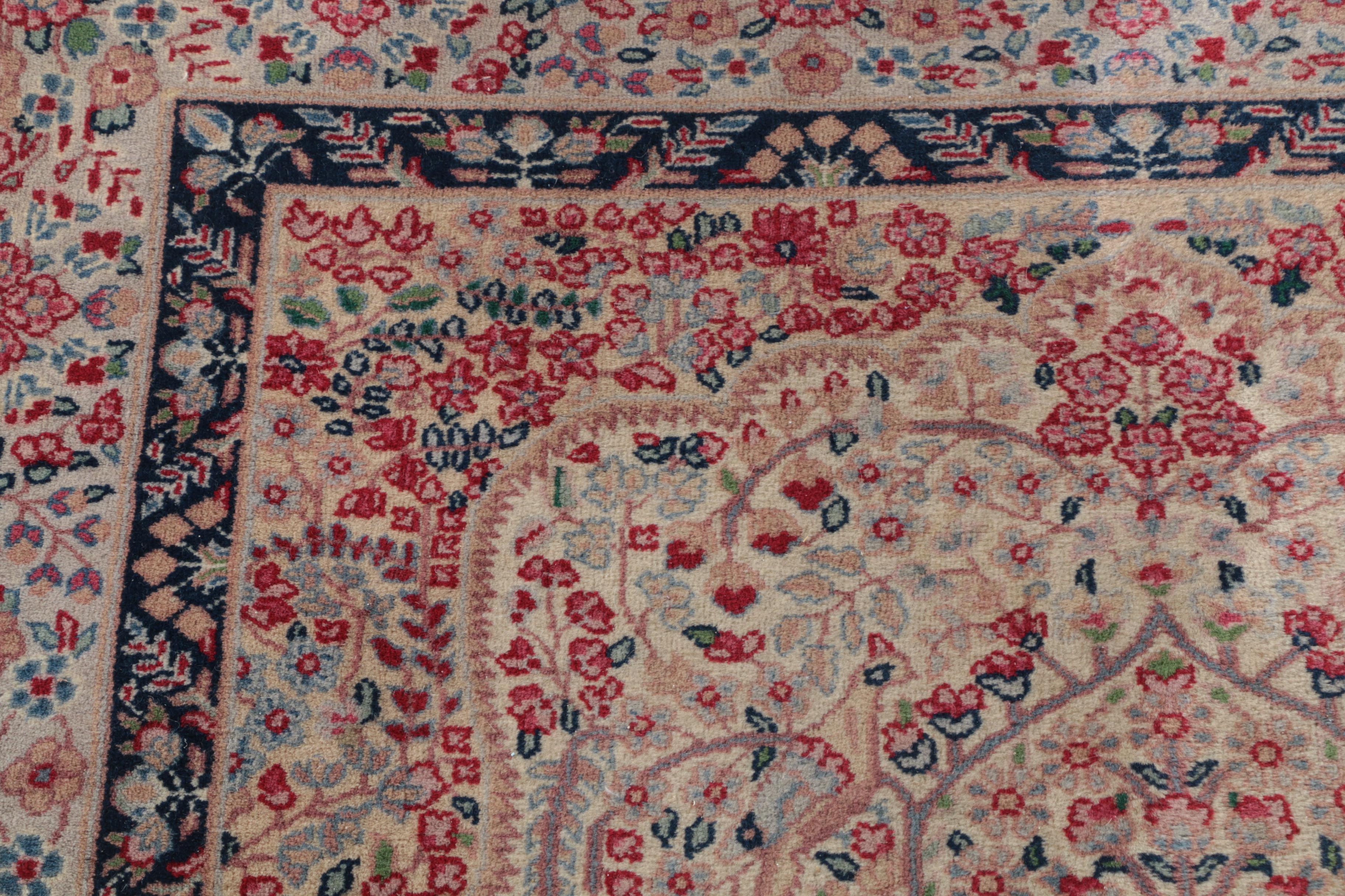 Vintage Finely Hand-Knotted Sino-Persian Wool Prayer Rug