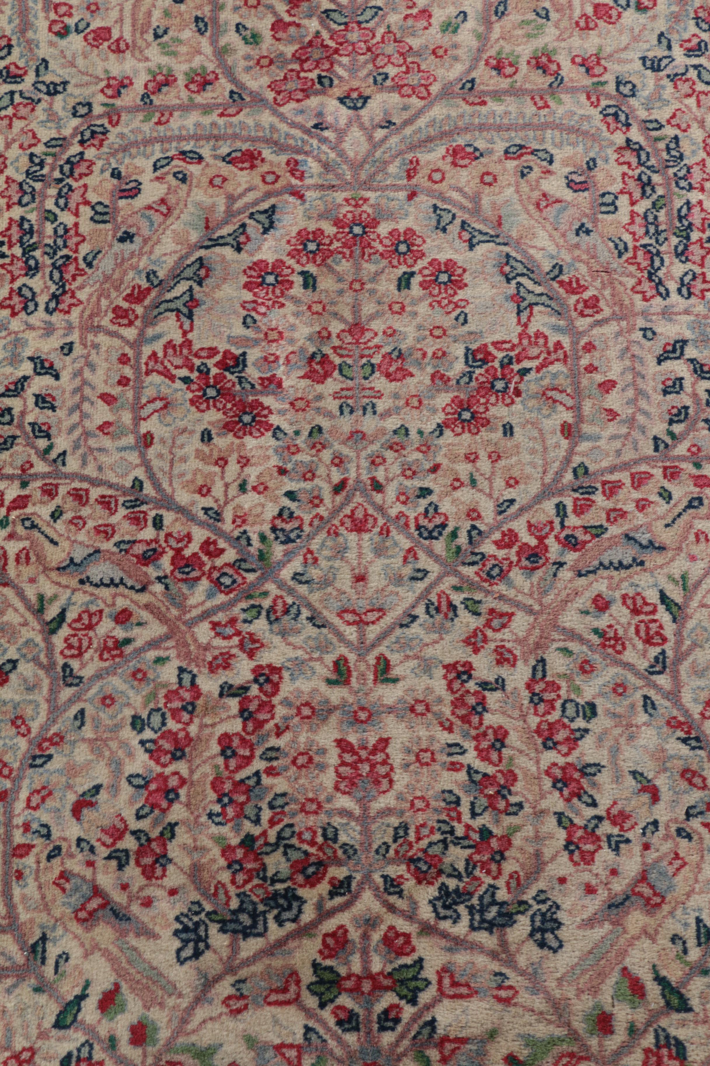 Vintage Finely Hand-Knotted Sino-Persian Wool Prayer Rug