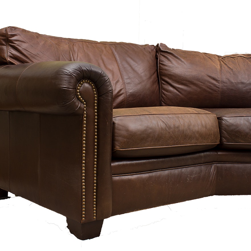 Bernhardt Leather Sectional Sofa