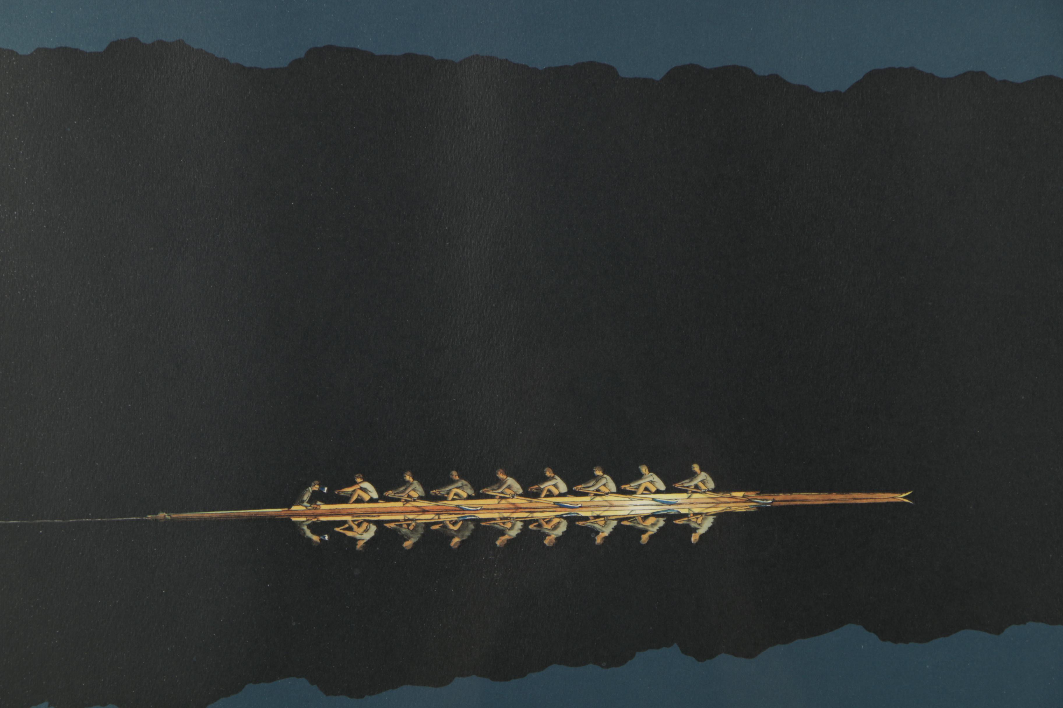 Jim Anderegg Offset Lithograph "Late Fall Practice"