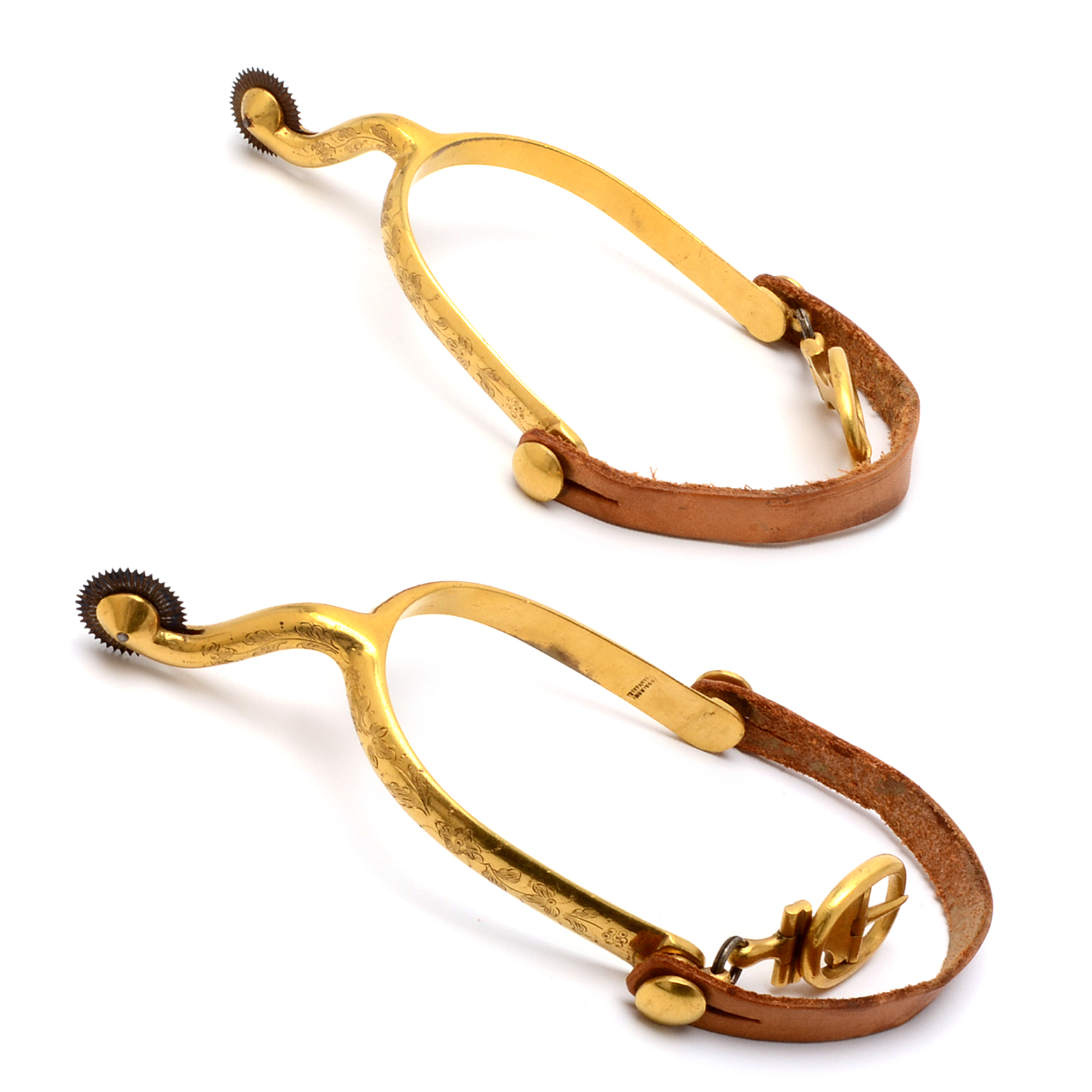 Rare Pair of Tiffany & Co. Brass Civil War Spurs