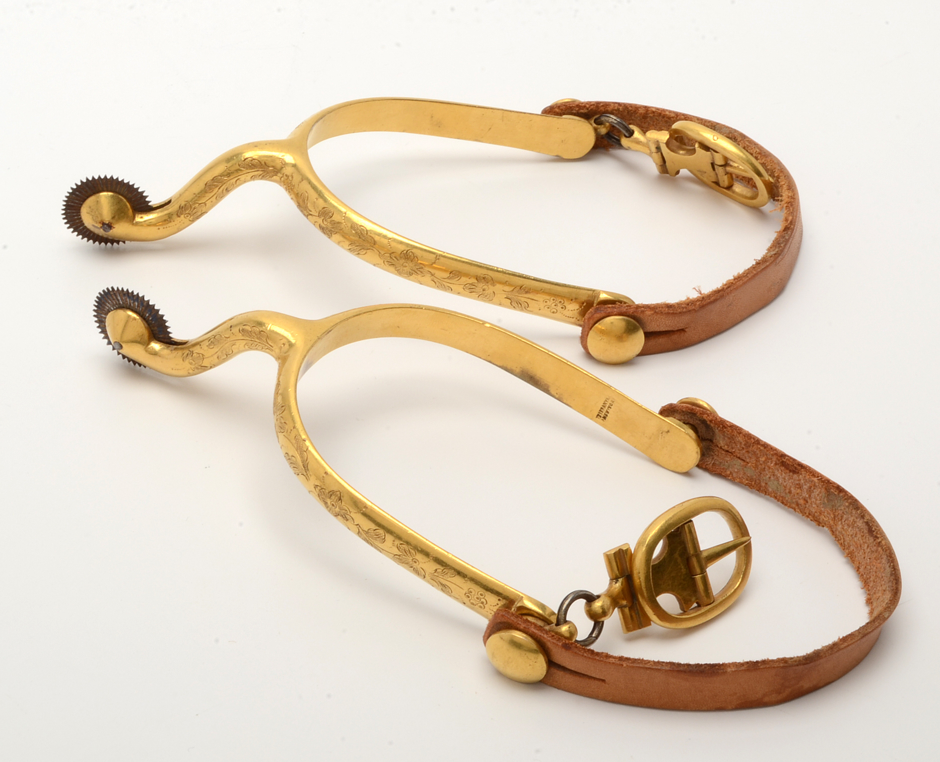 Rare Pair of Tiffany & Co. Brass Civil War Spurs