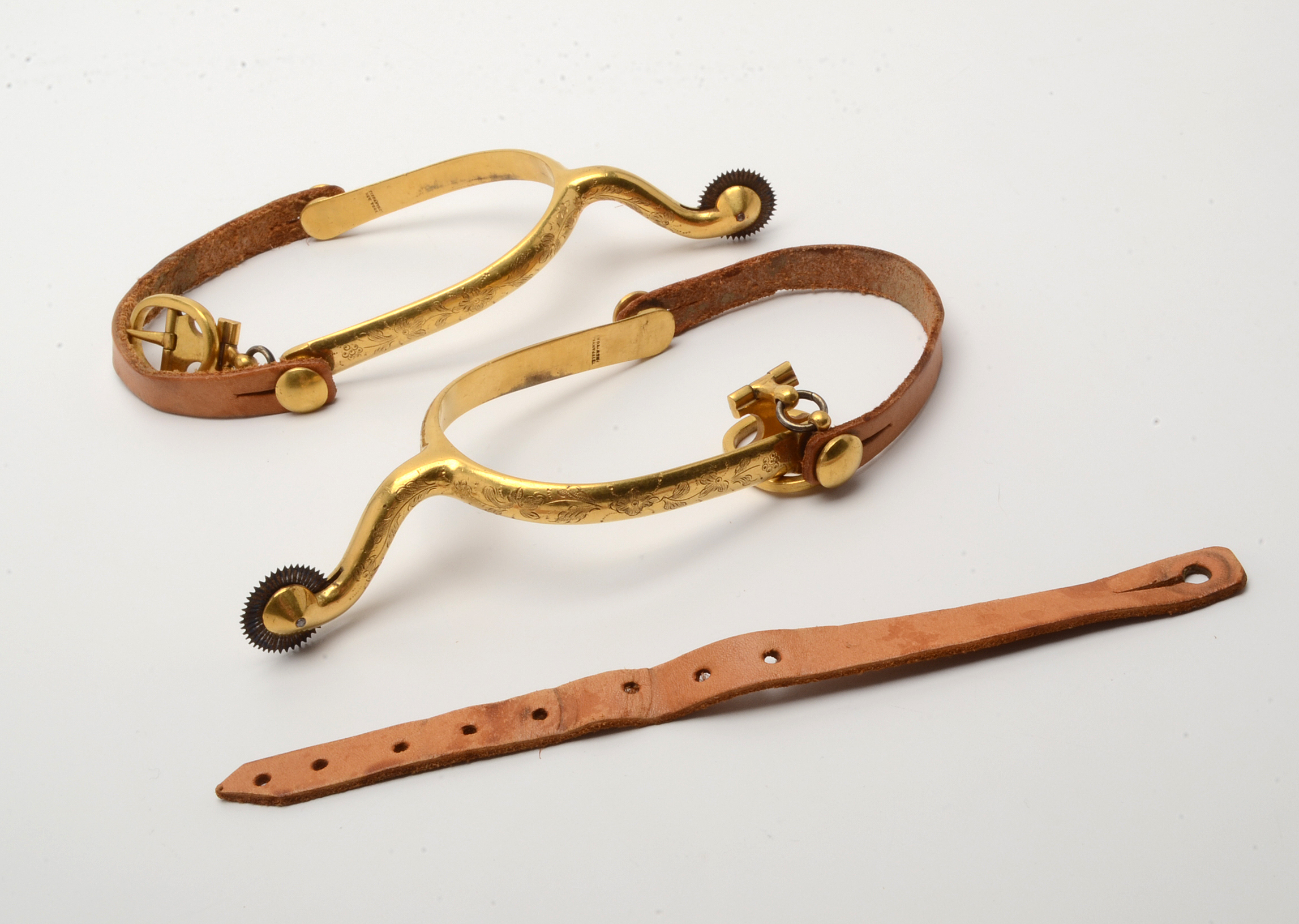 Rare Pair of Tiffany & Co. Brass Civil War Spurs