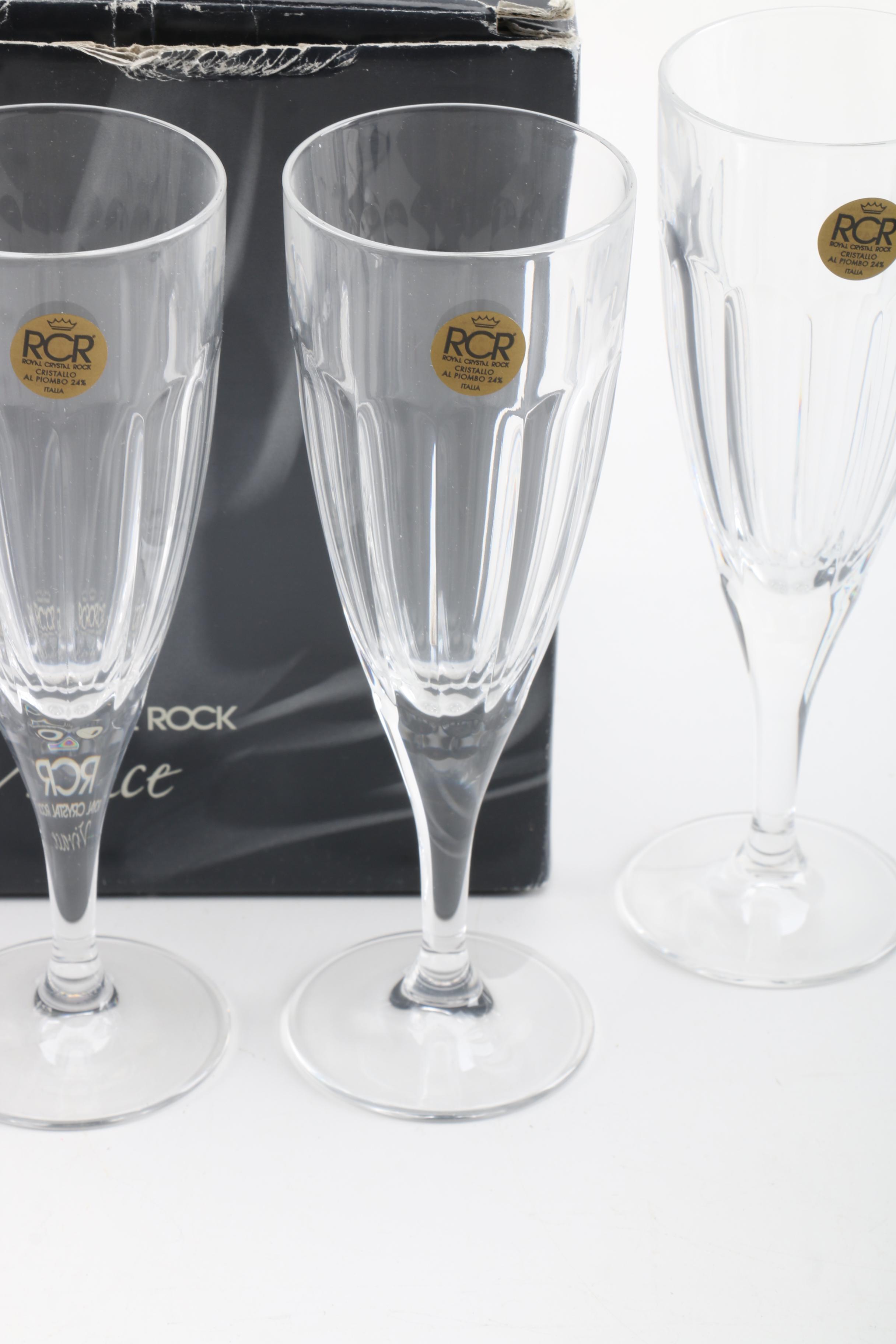Royal Crystal Rock "Vivace" Champagne Flutes