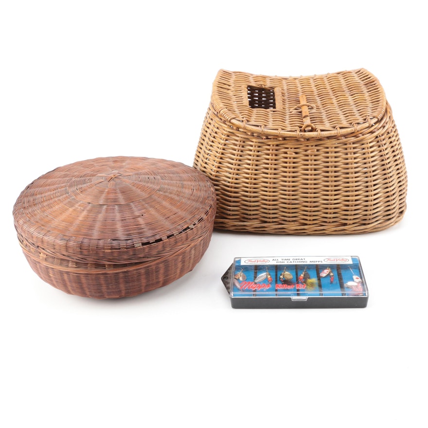 Wicker Tackle Boxes and Lures