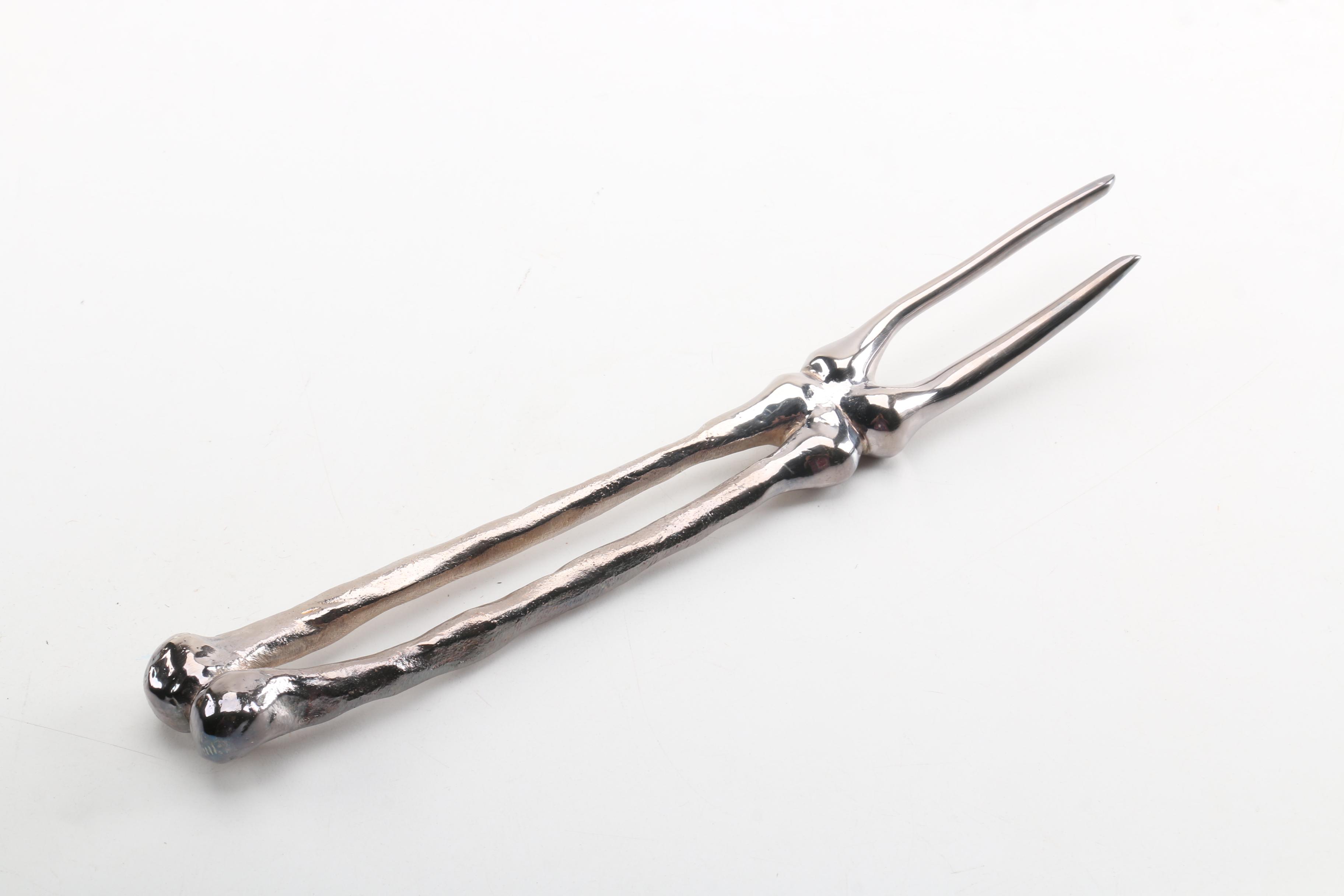 Michael Aram "Bone" Silver Plate Skeletal System Serving Utensils