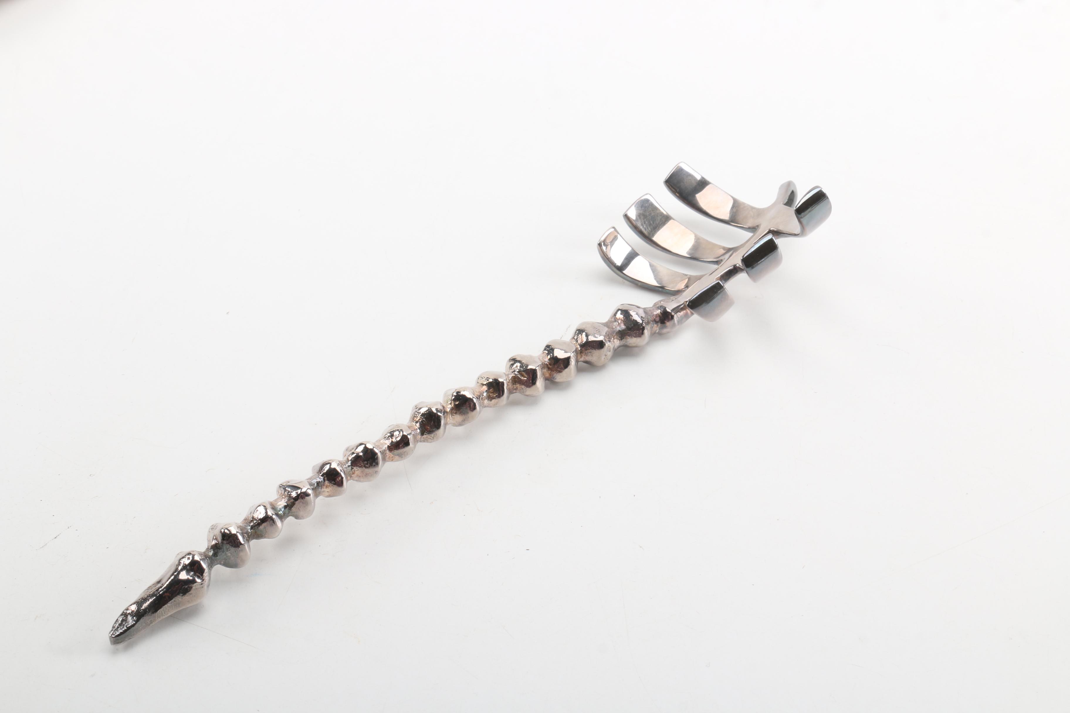 Michael Aram "Bone" Silver Plate Skeletal System Serving Utensils