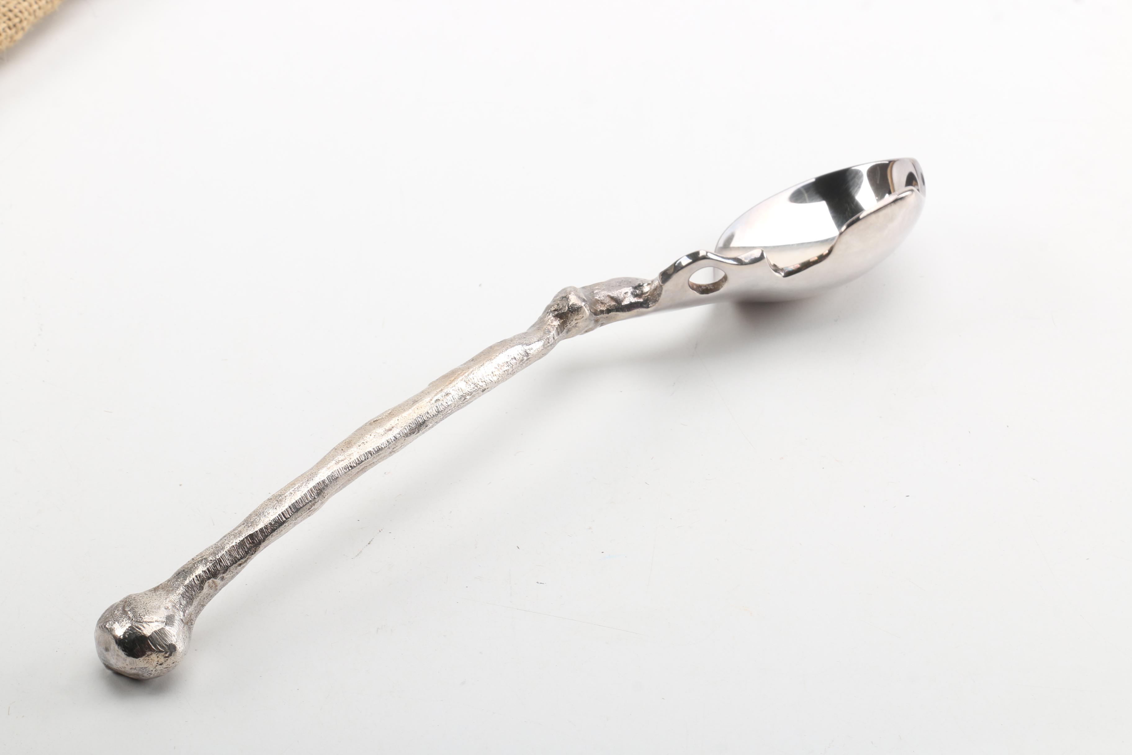 Michael Aram "Bone" Silver Plate Skeletal System Serving Utensils