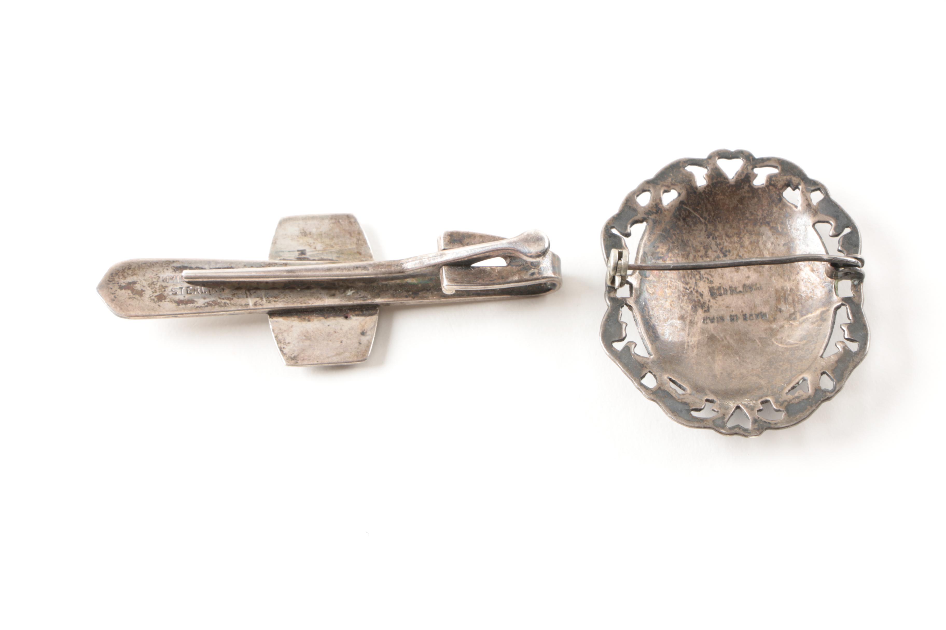 Vintage Thai Nielloware Sterling Silver Jewelry Selection