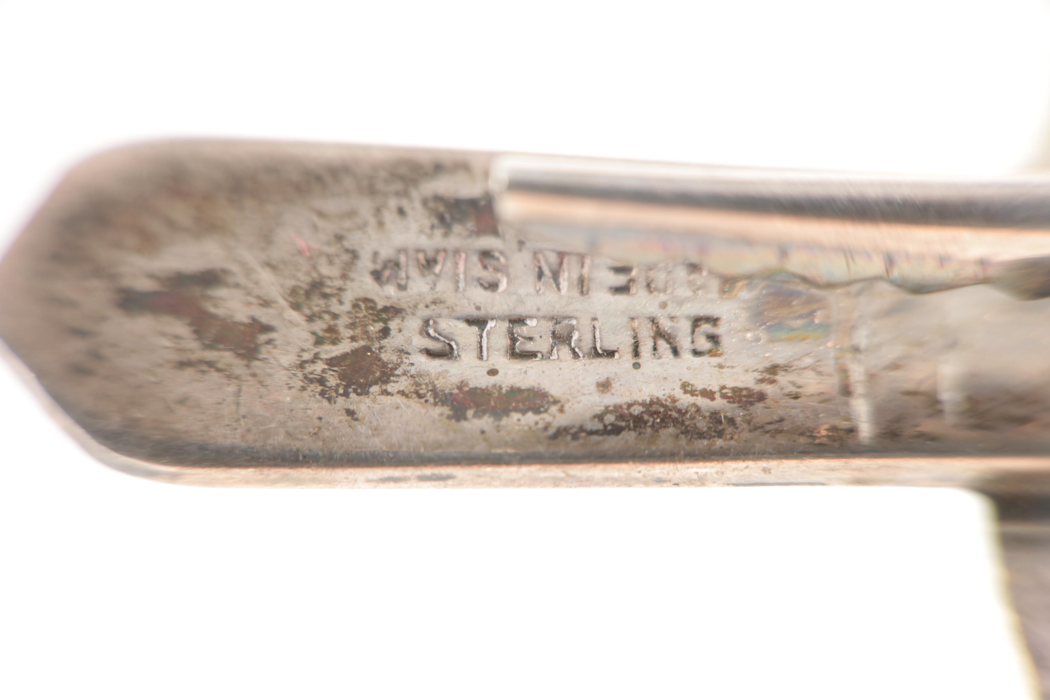 Vintage Thai Nielloware Sterling Silver Jewelry Selection