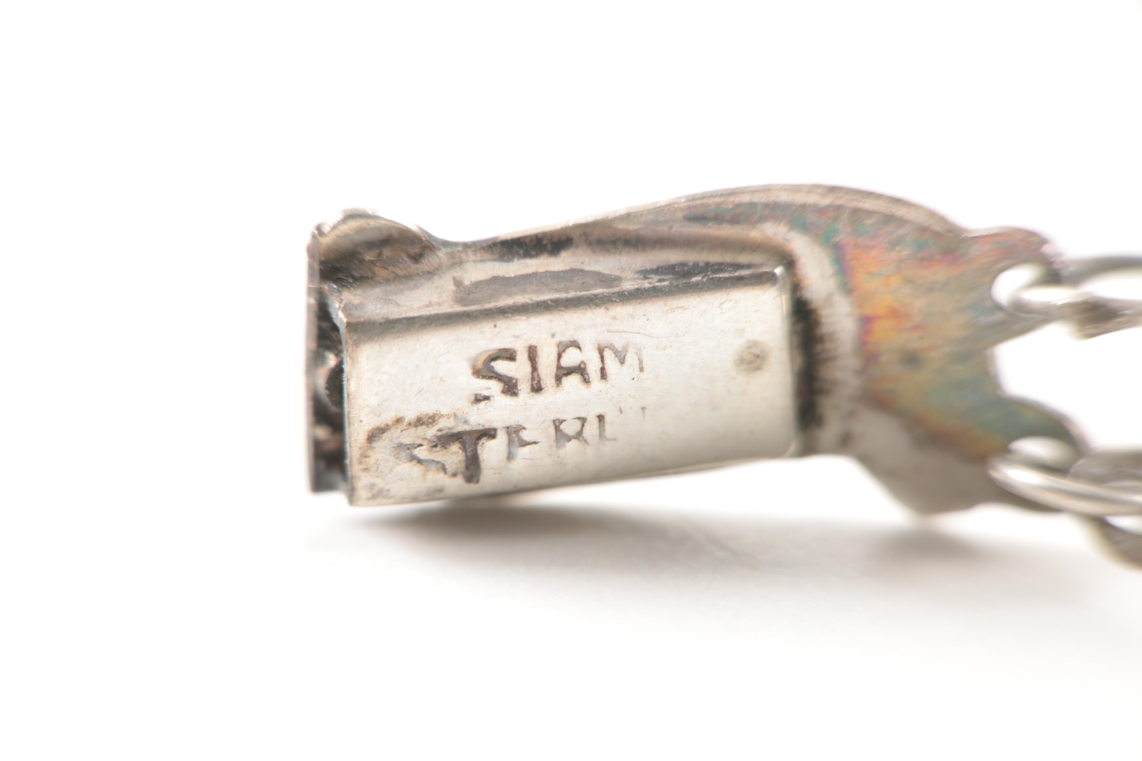 Vintage Thai Nielloware Sterling Silver Jewelry Selection