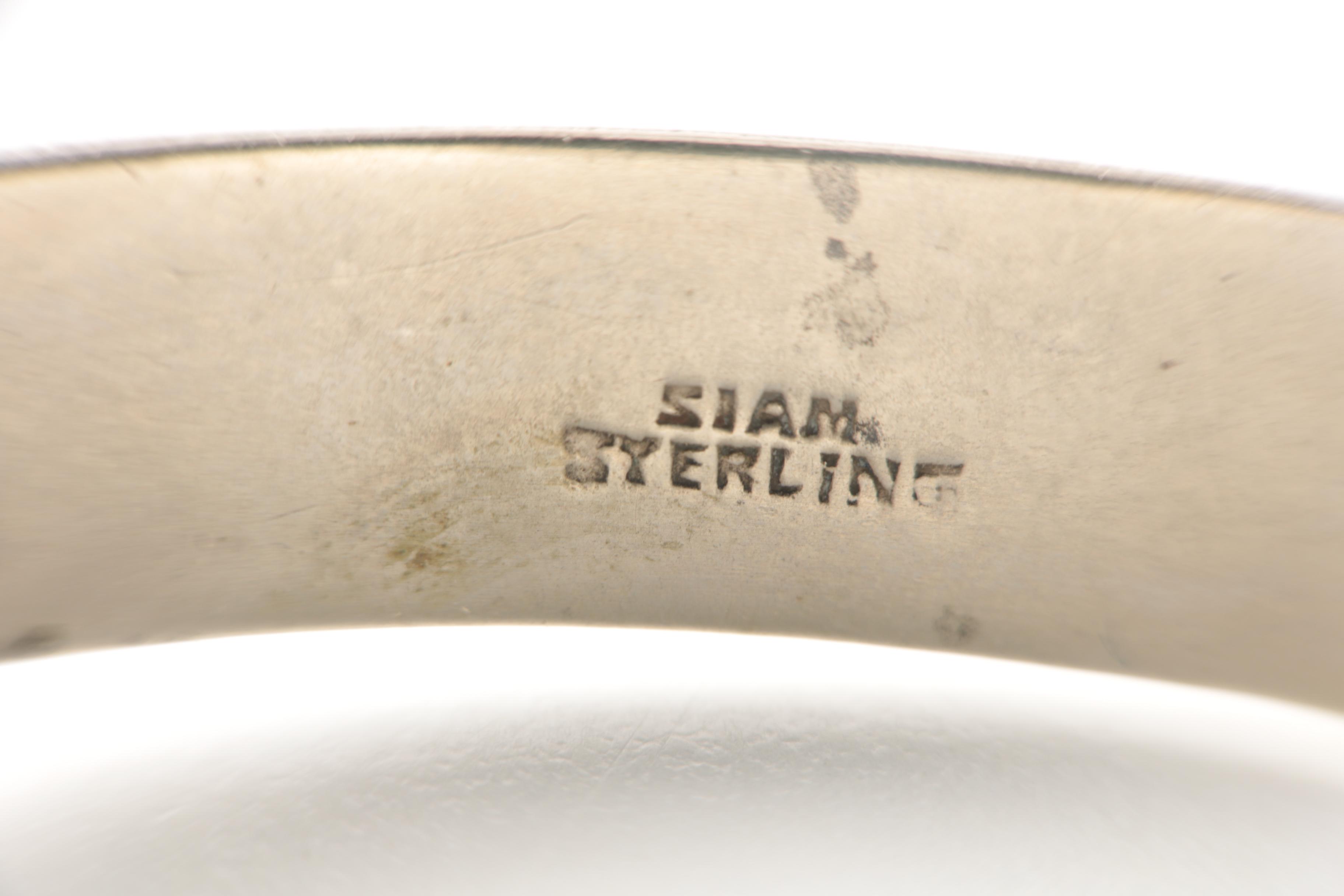 Vintage Thai Nielloware Sterling Silver Jewelry Selection