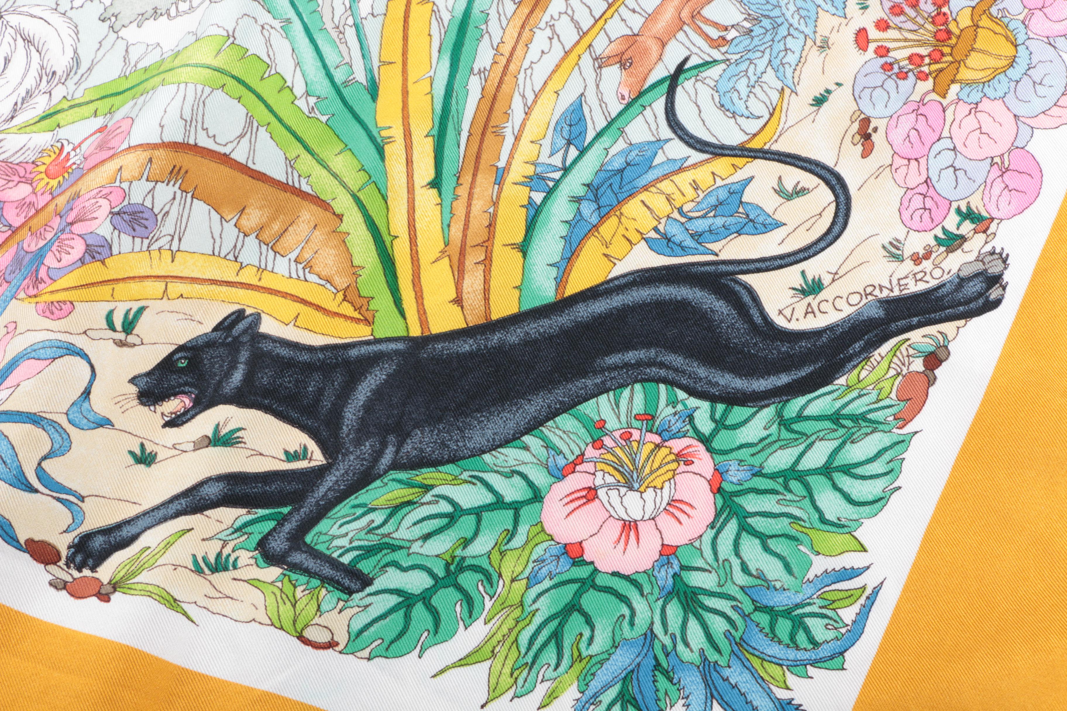 Vintage Gucci "The Jungle" Silk Scarf