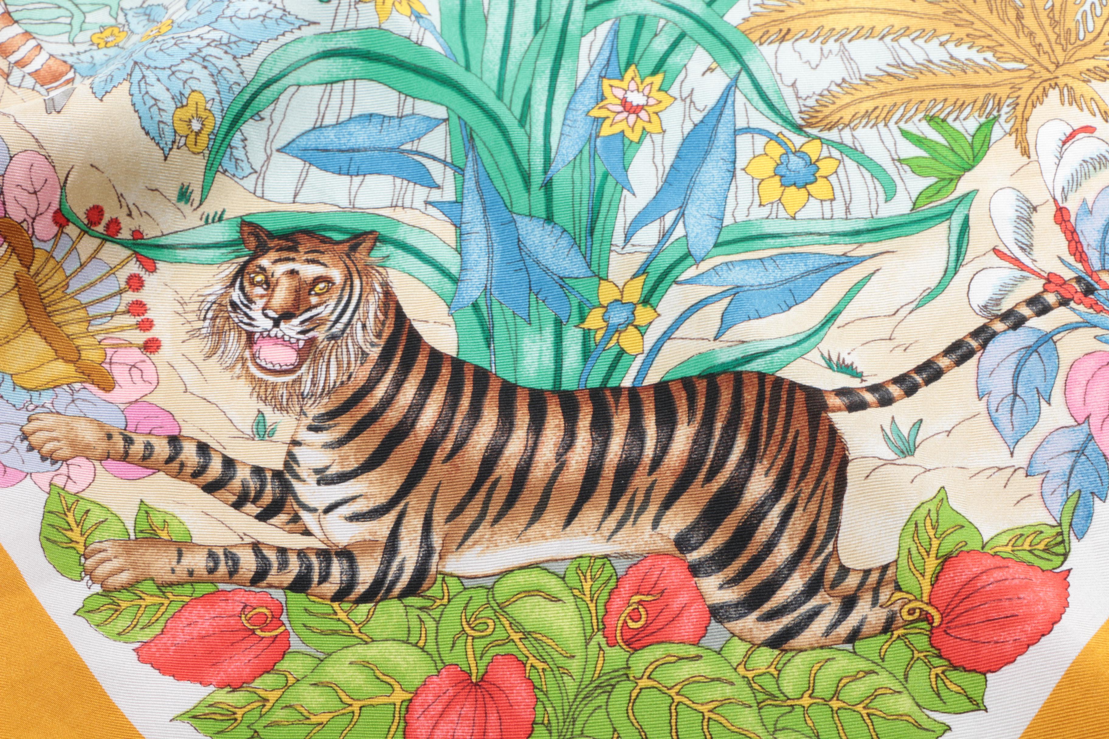 Vintage Gucci "The Jungle" Silk Scarf