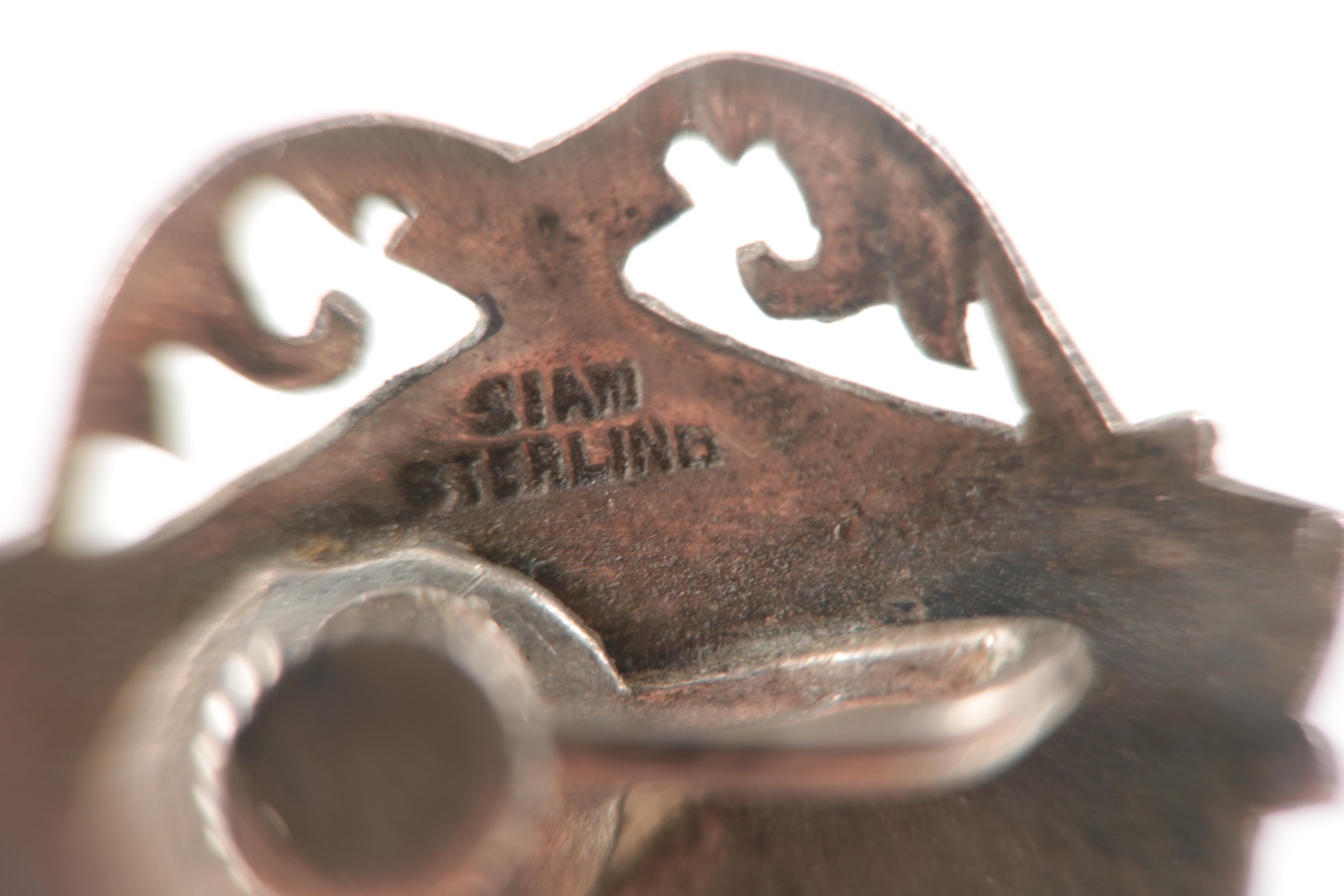 Vintage Thai Nielloware Sterling Silver Jewelry Selection