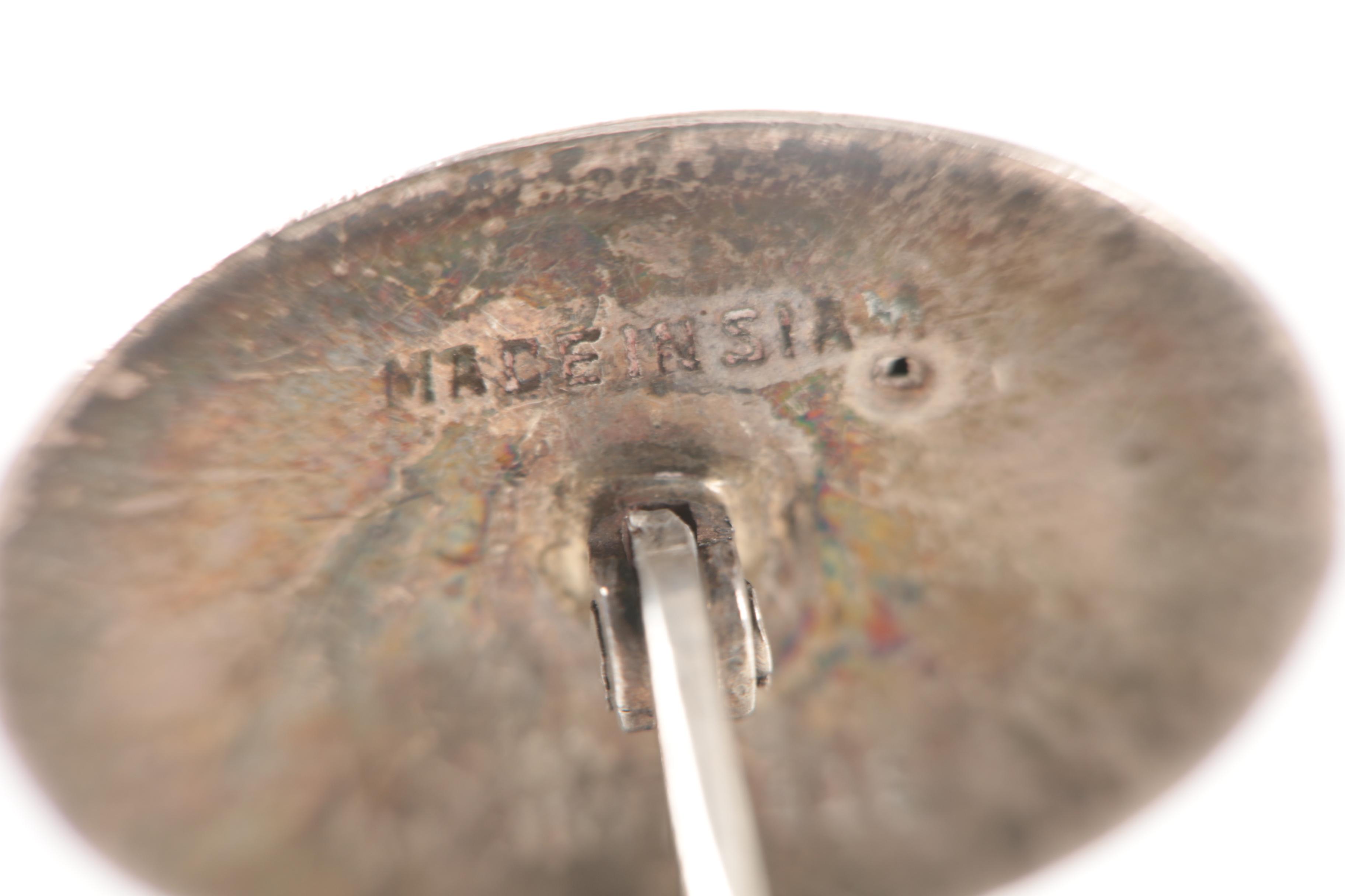 Vintage Thai Nielloware Sterling Silver Jewelry Selection