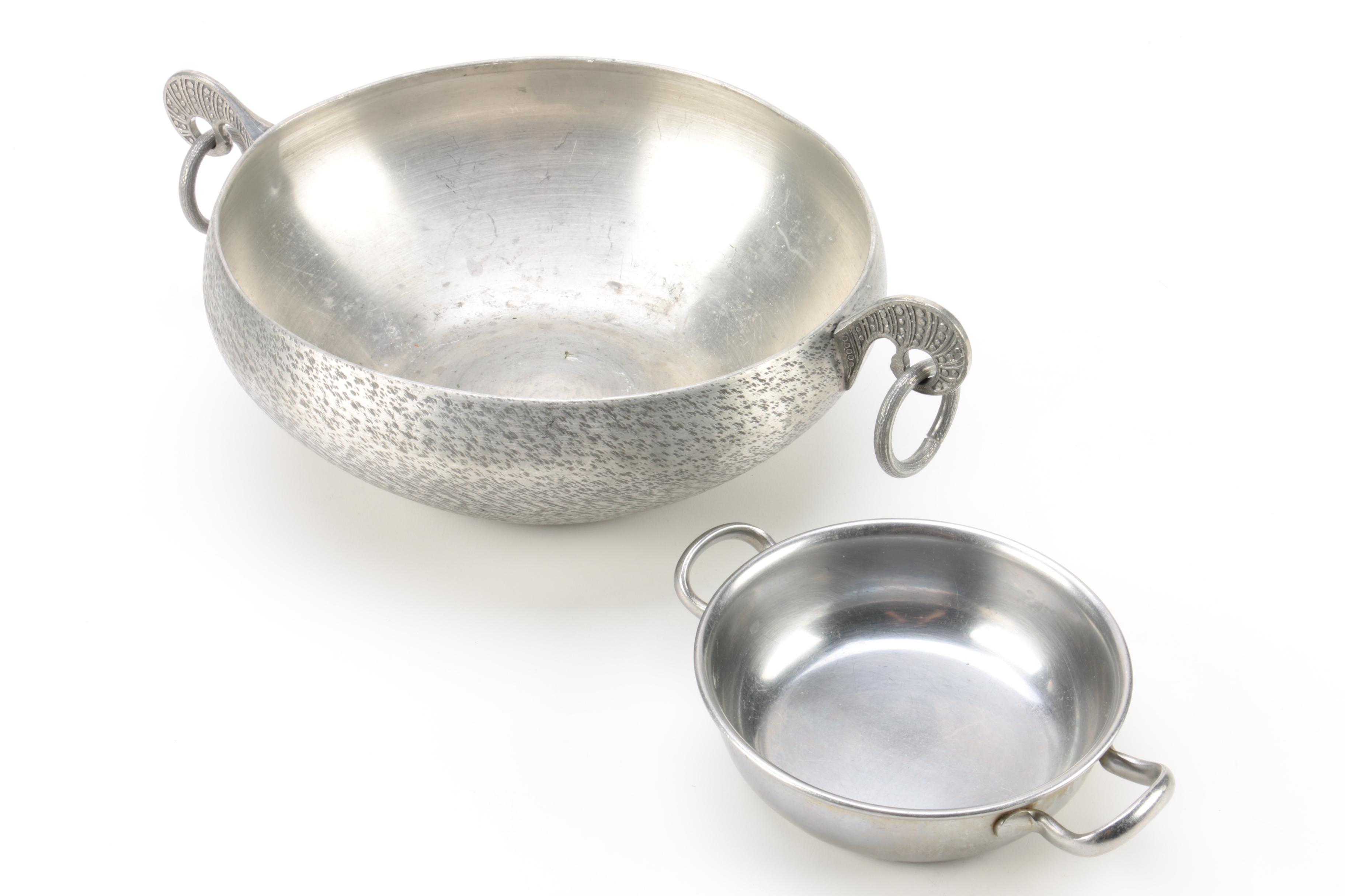 Drinking Horn and Other Scandinavian Pewter Tableware