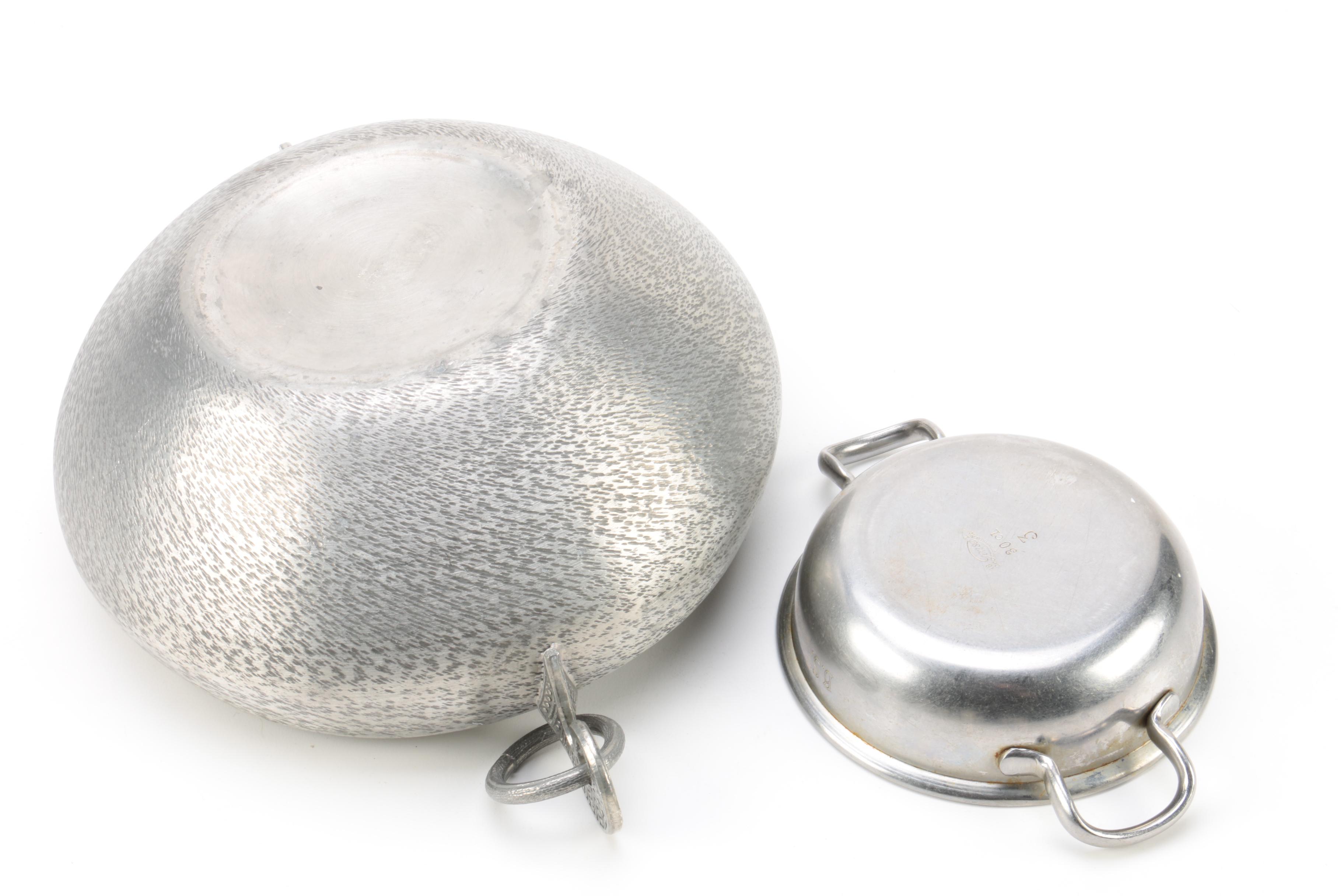 Drinking Horn and Other Scandinavian Pewter Tableware