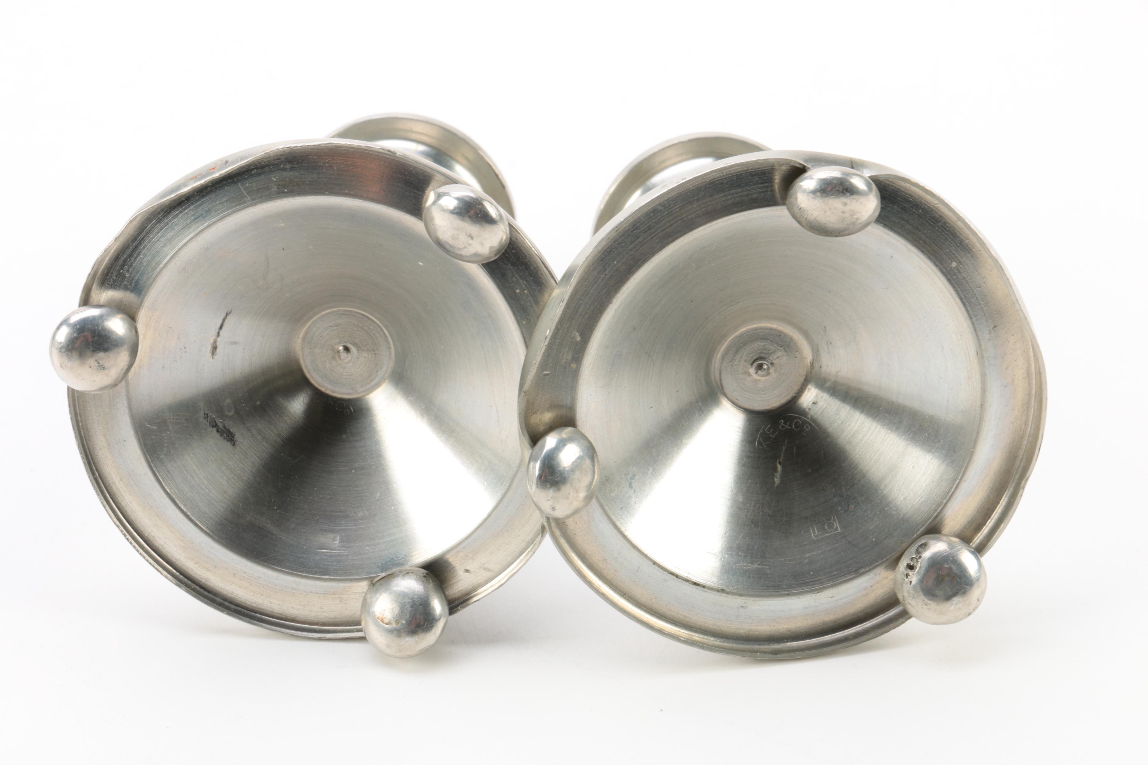 Drinking Horn and Other Scandinavian Pewter Tableware