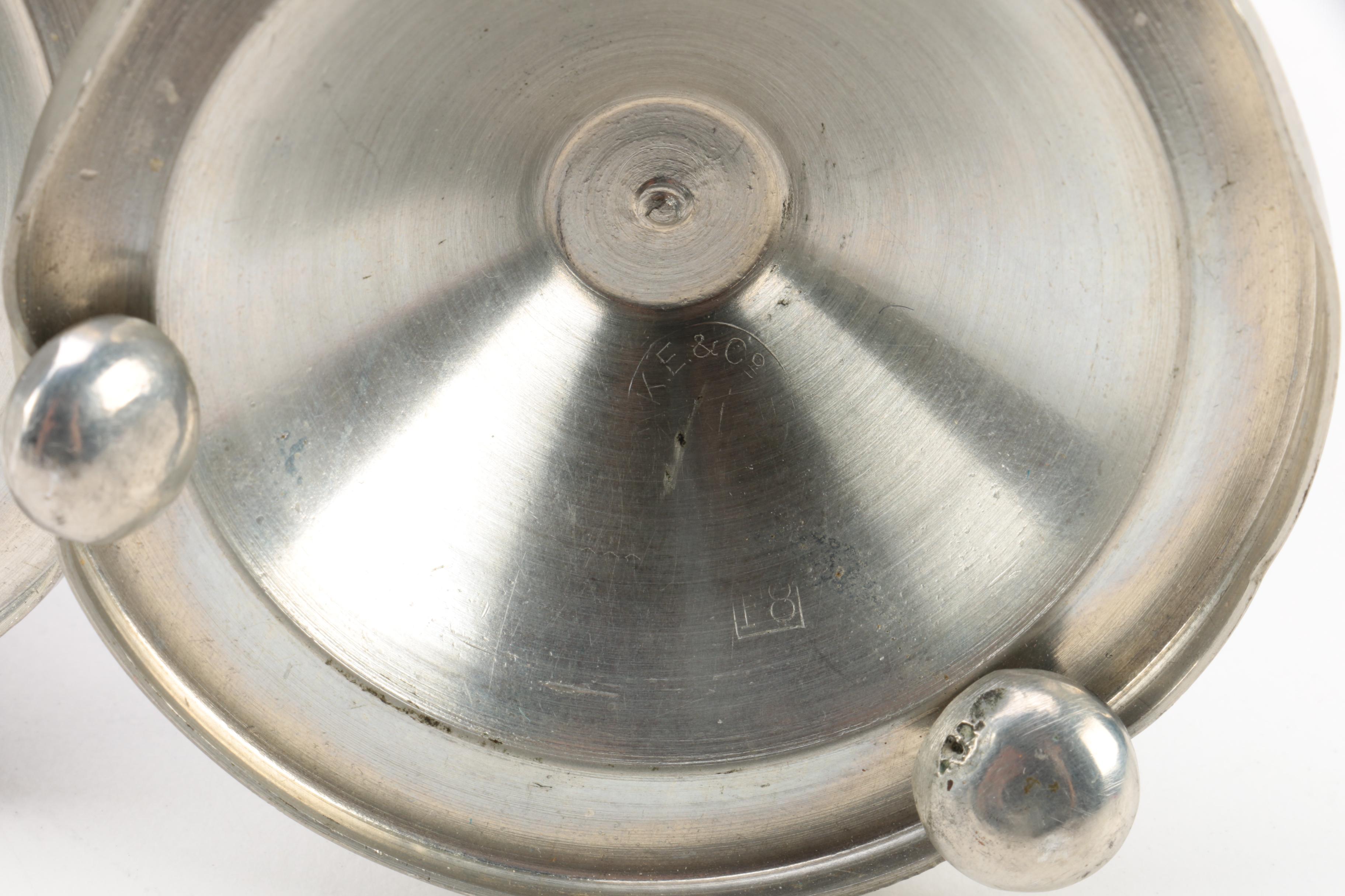 Drinking Horn and Other Scandinavian Pewter Tableware