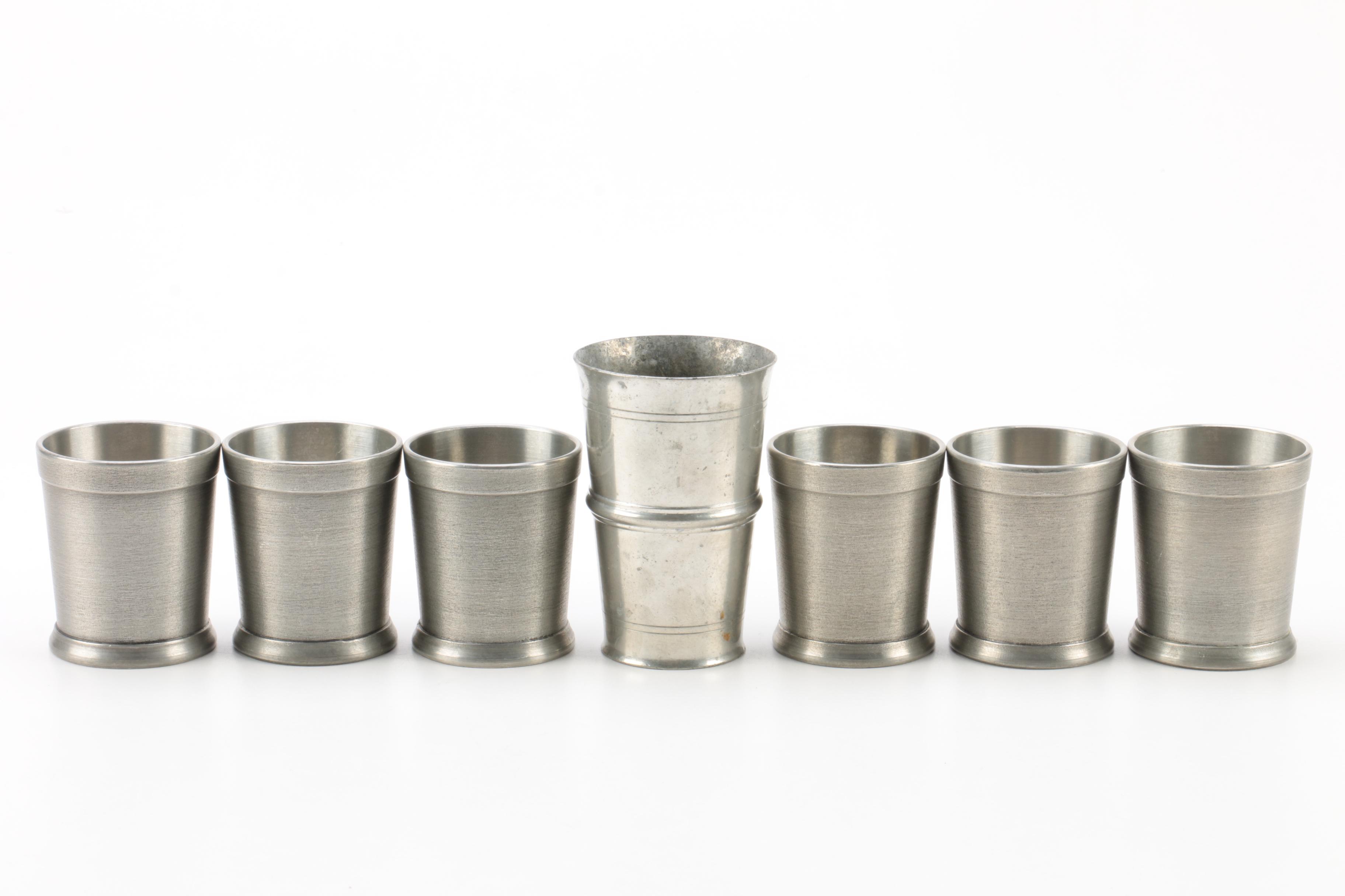 Drinking Horn and Other Scandinavian Pewter Tableware