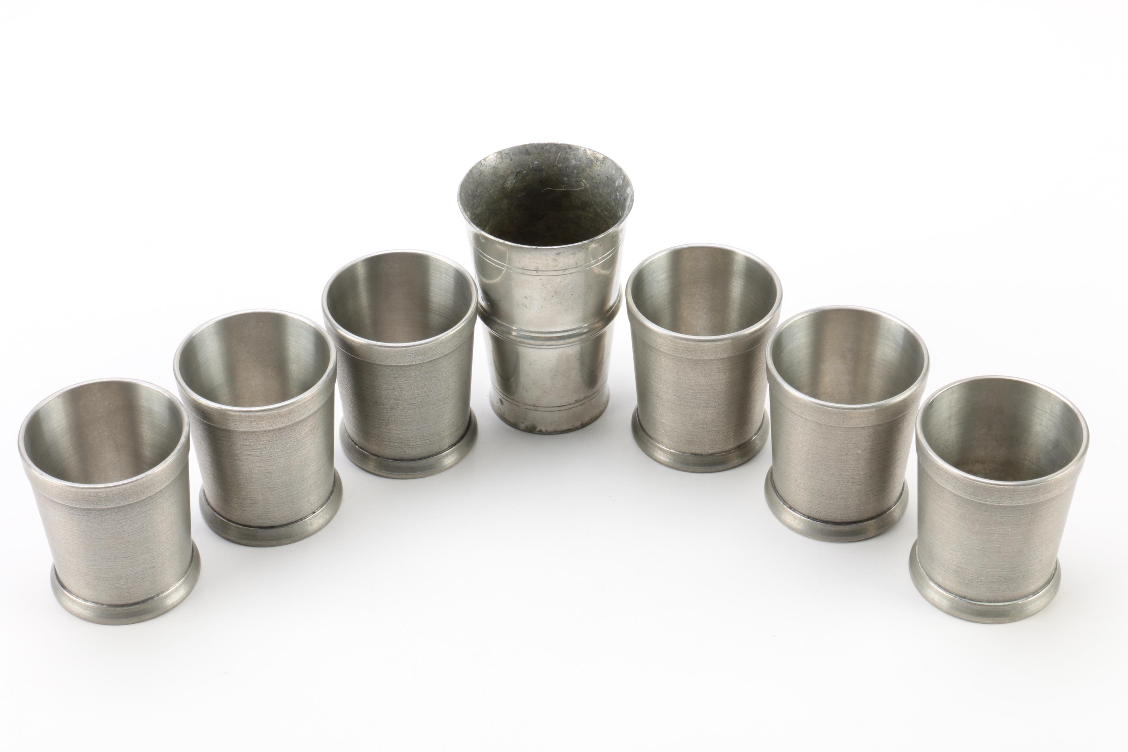 Drinking Horn and Other Scandinavian Pewter Tableware