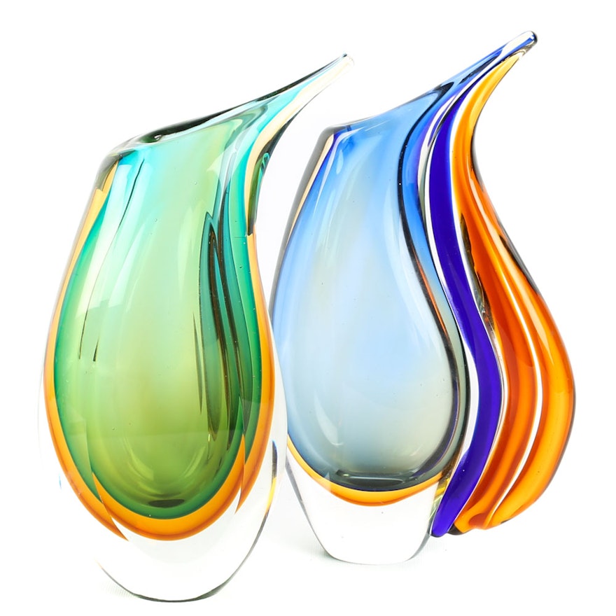 Italian Art Glass Vases