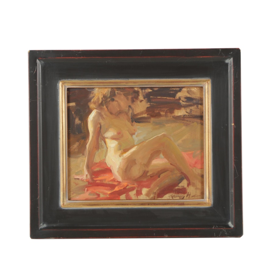 Oil Painting of a Nude Figure