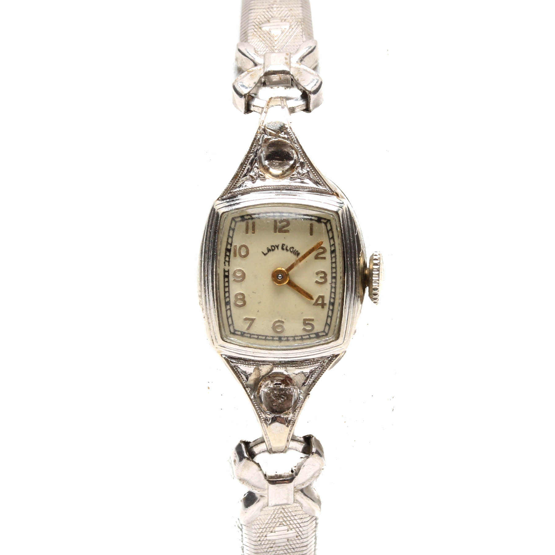 Lady Elgin 14K White Gold Watch