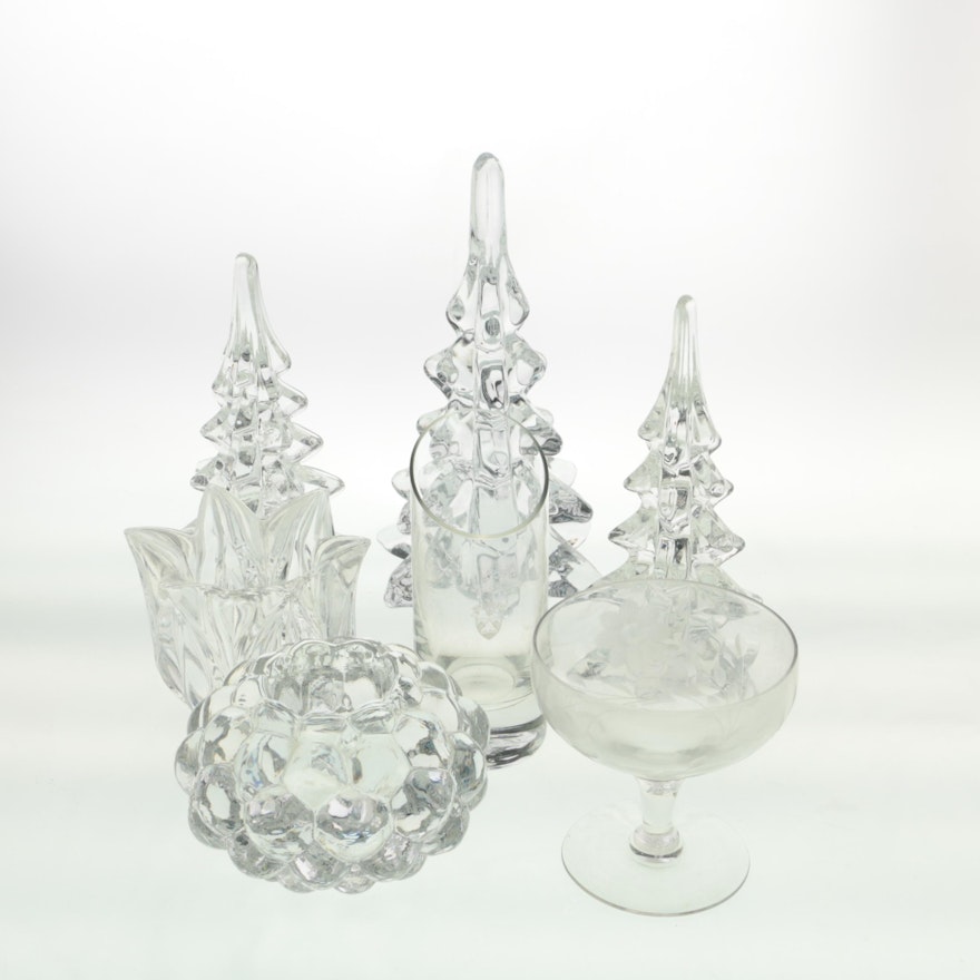 Decorative Glassware Including Waterford Crystal