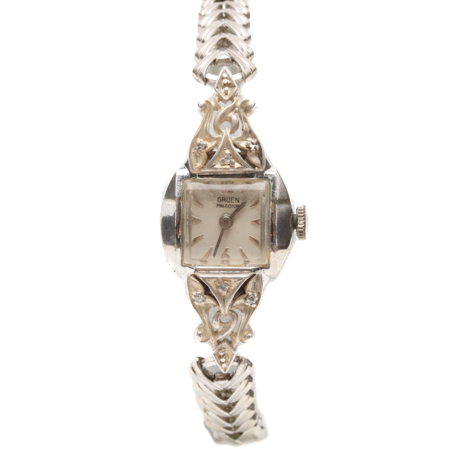 Vintage Diamond Accent Gruen Watch