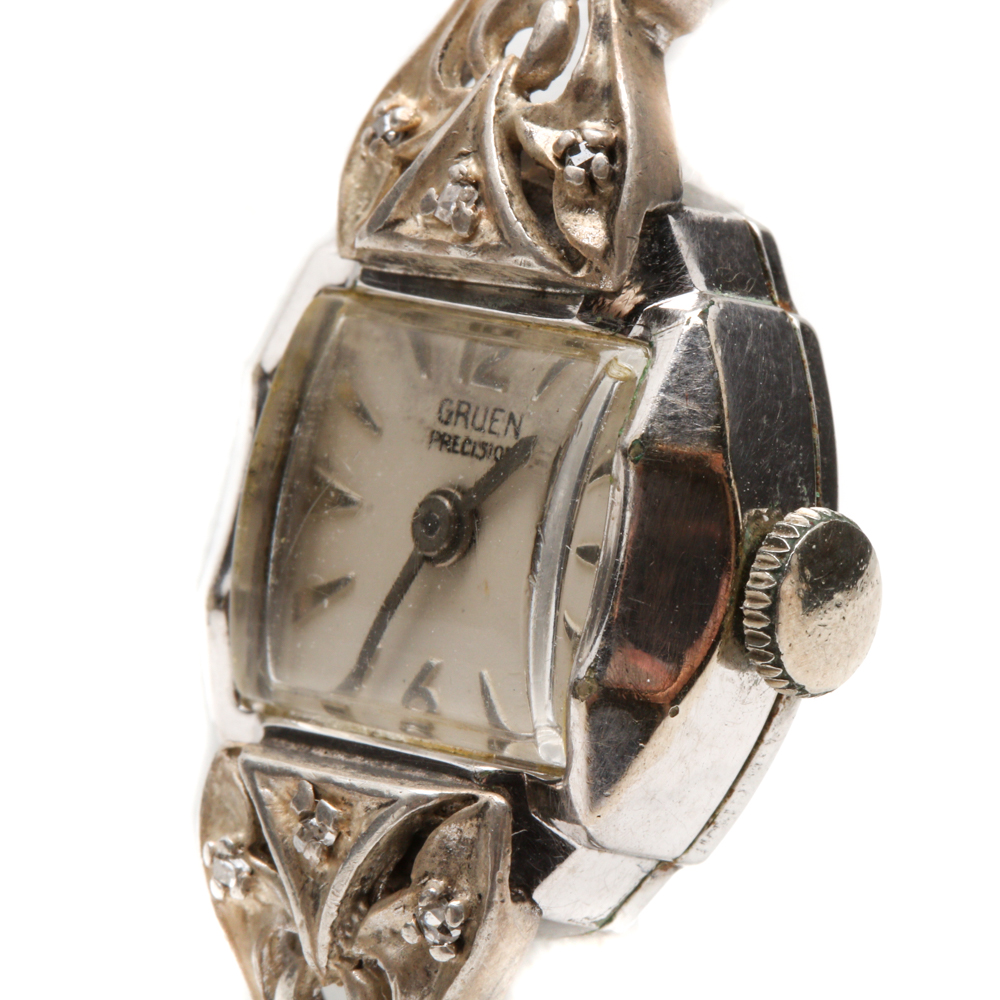Vintage Diamond Accent Gruen Watch