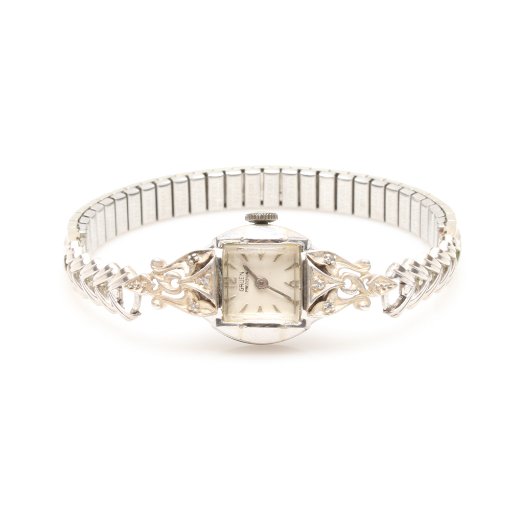 Vintage Diamond Accent Gruen Watch