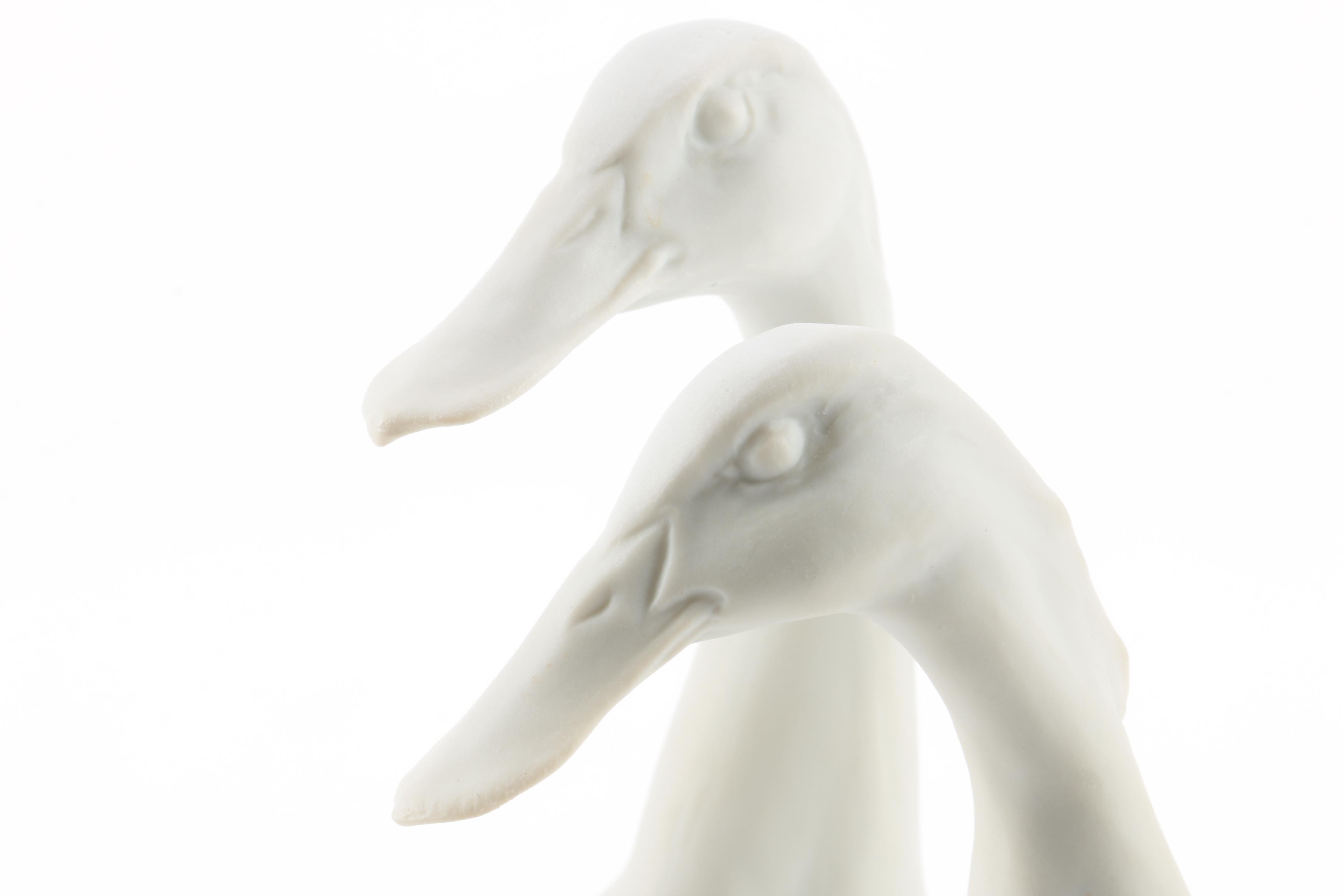 Kaiser German Bisque Porcelain Pair of Ducks Figurine by Giuseppe Tagliariol