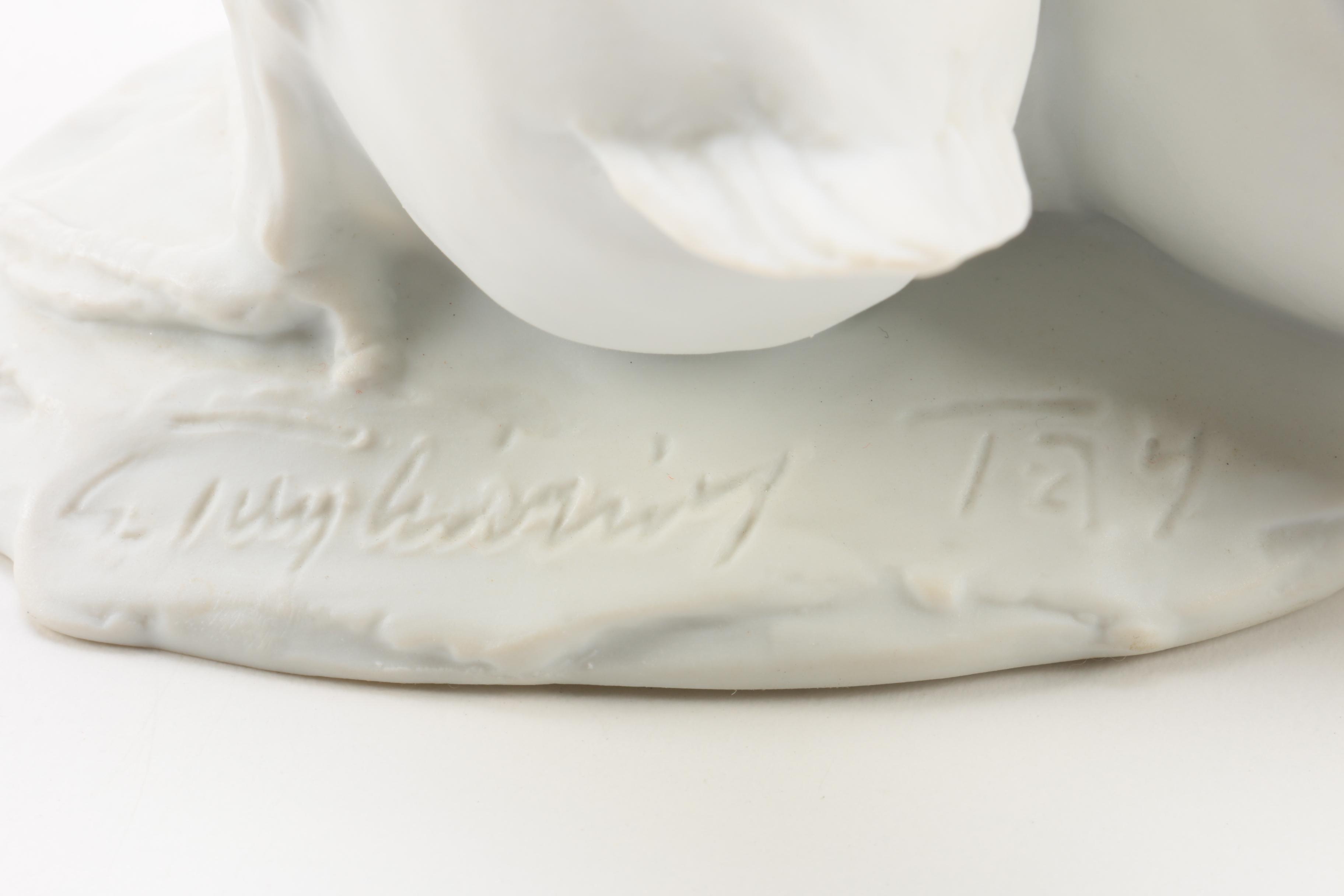 Kaiser German Bisque Porcelain Pair of Ducks Figurine by Giuseppe Tagliariol