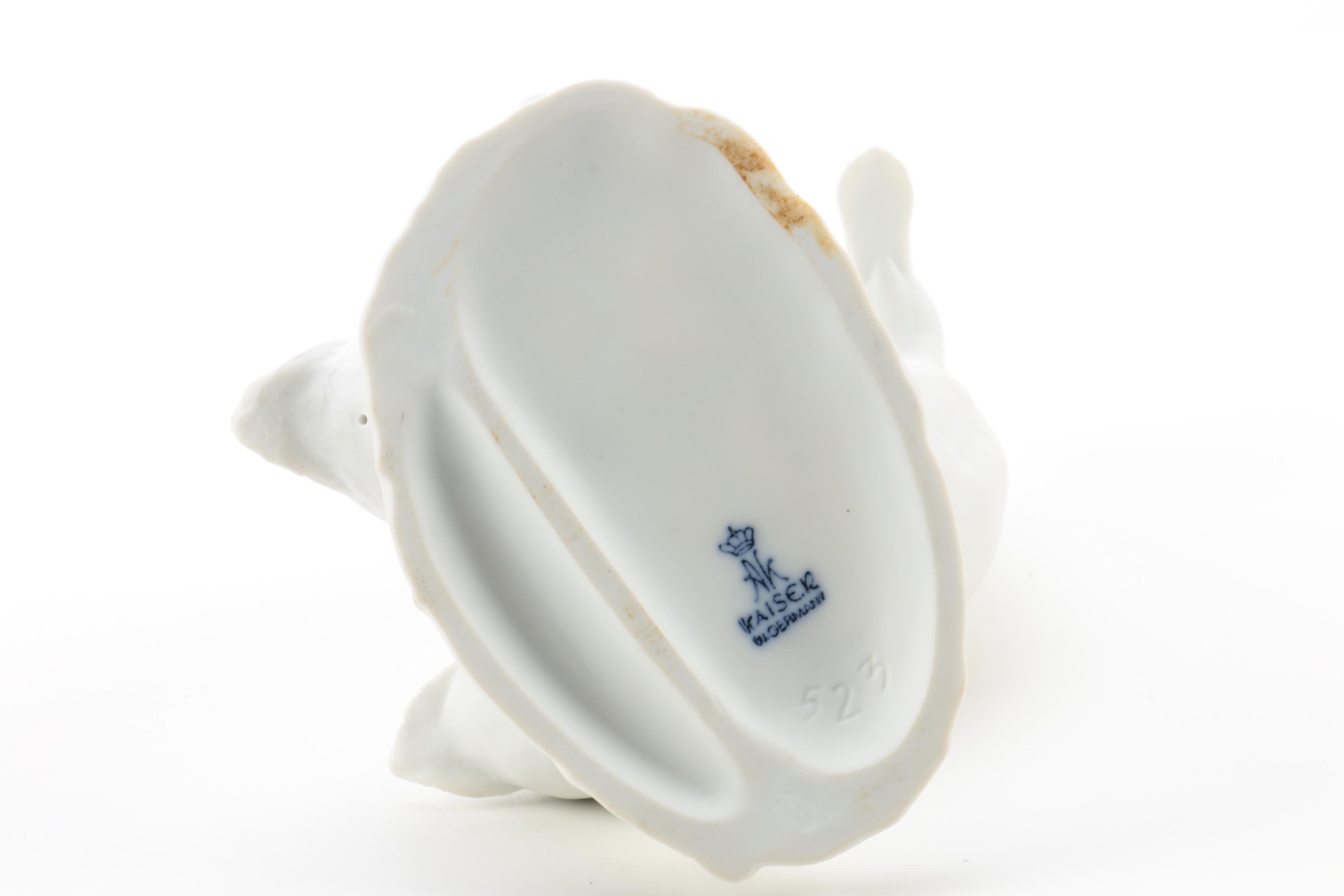 Kaiser German Bisque Porcelain Pair of Ducks Figurine by Giuseppe Tagliariol