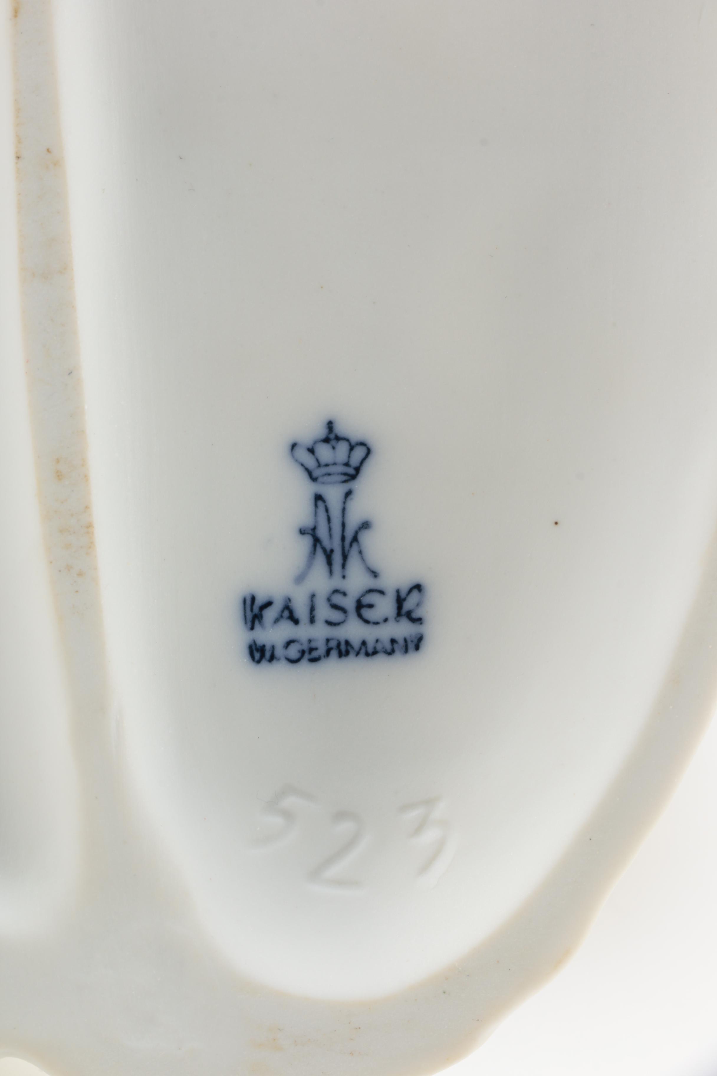 Kaiser German Bisque Porcelain Pair of Ducks Figurine by Giuseppe Tagliariol