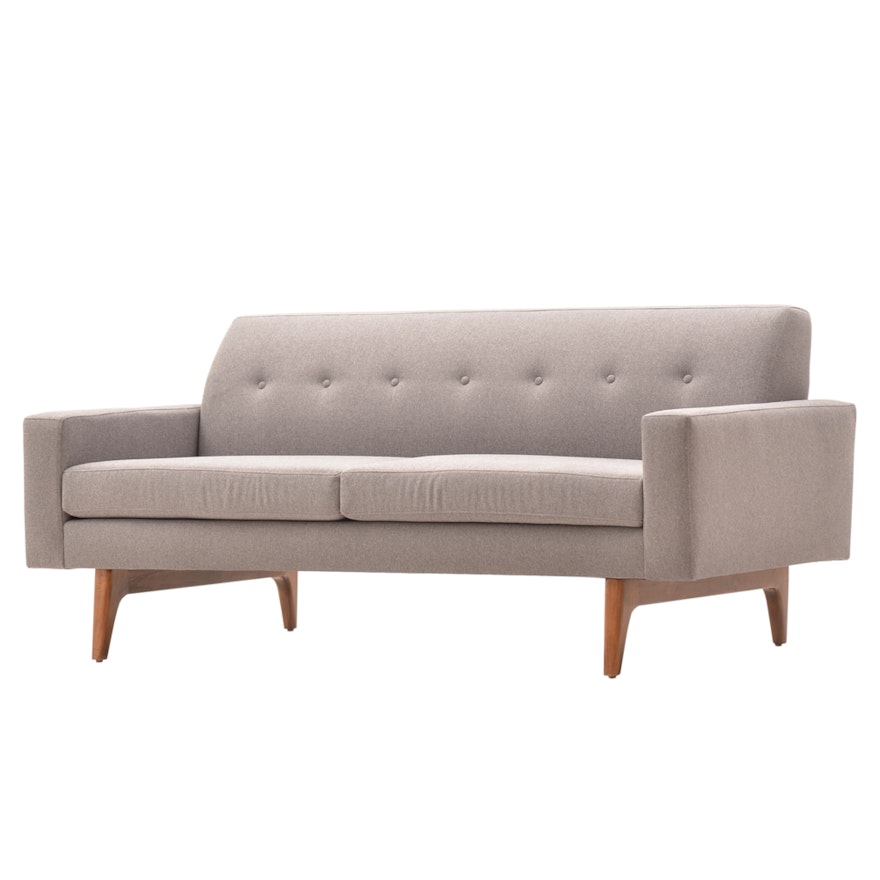 Mid Century Modern Style Gray Sofa