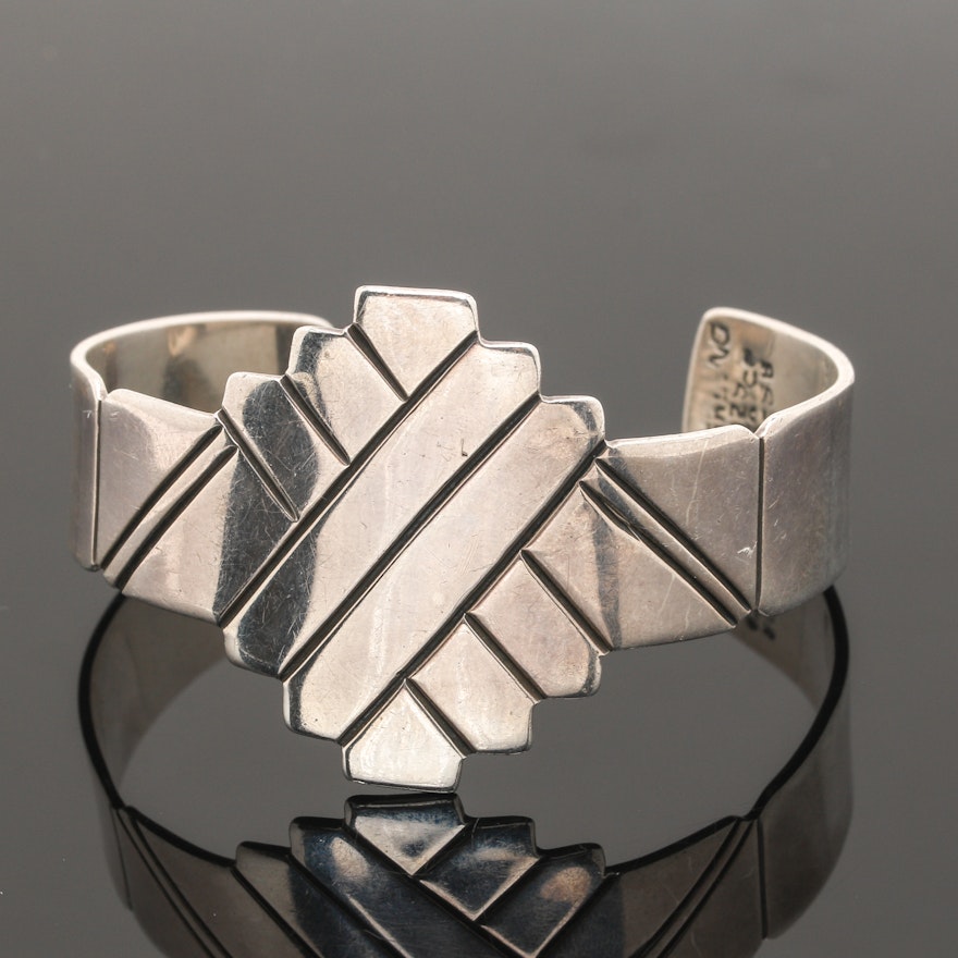 Taxco Sterling Silver Cuff Bracelet