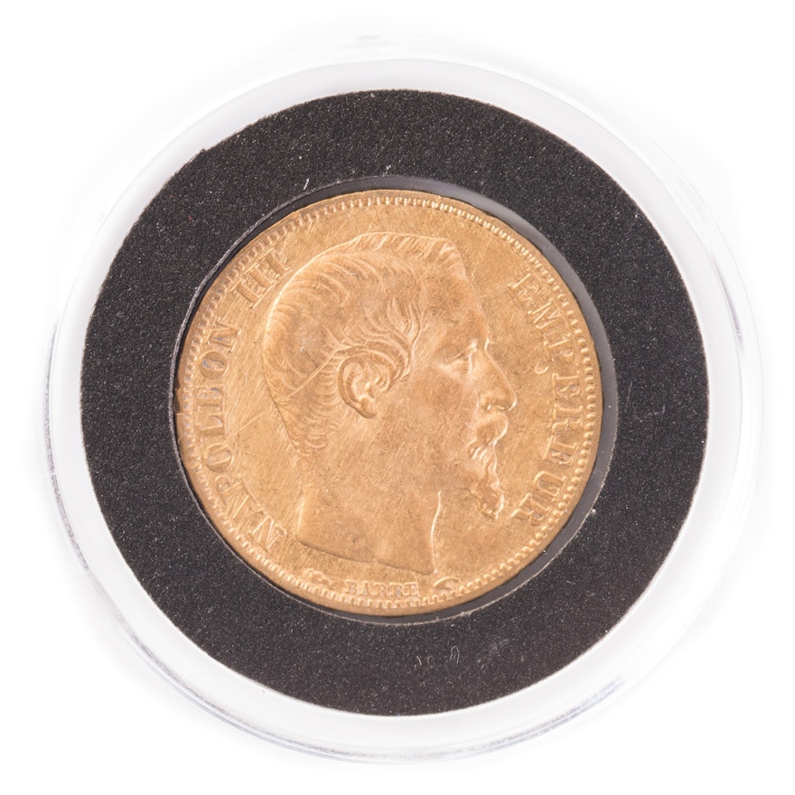 1853-A France 20 Francs Gold Coin