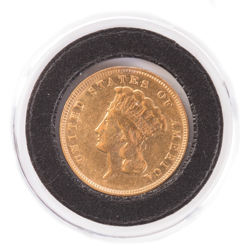 1878 Indian Princess Head $3 Gold Coin
