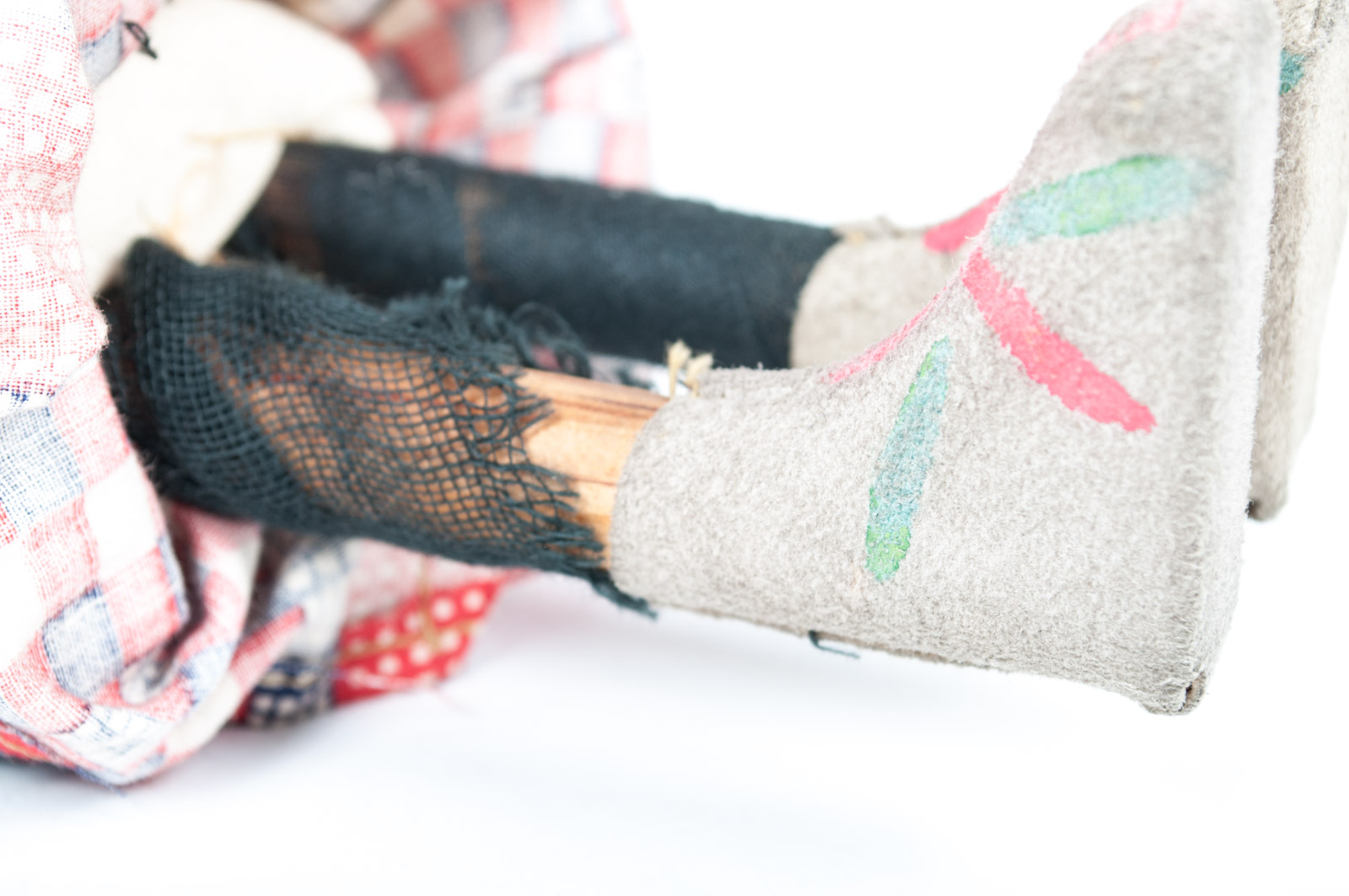 Vintage Skookum Native American Style Doll Including Kewpie Celluloid Eye Doll