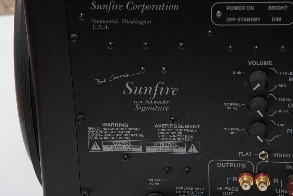 Bob Carver Sunfire True Subwoofer Signature Subwoofer