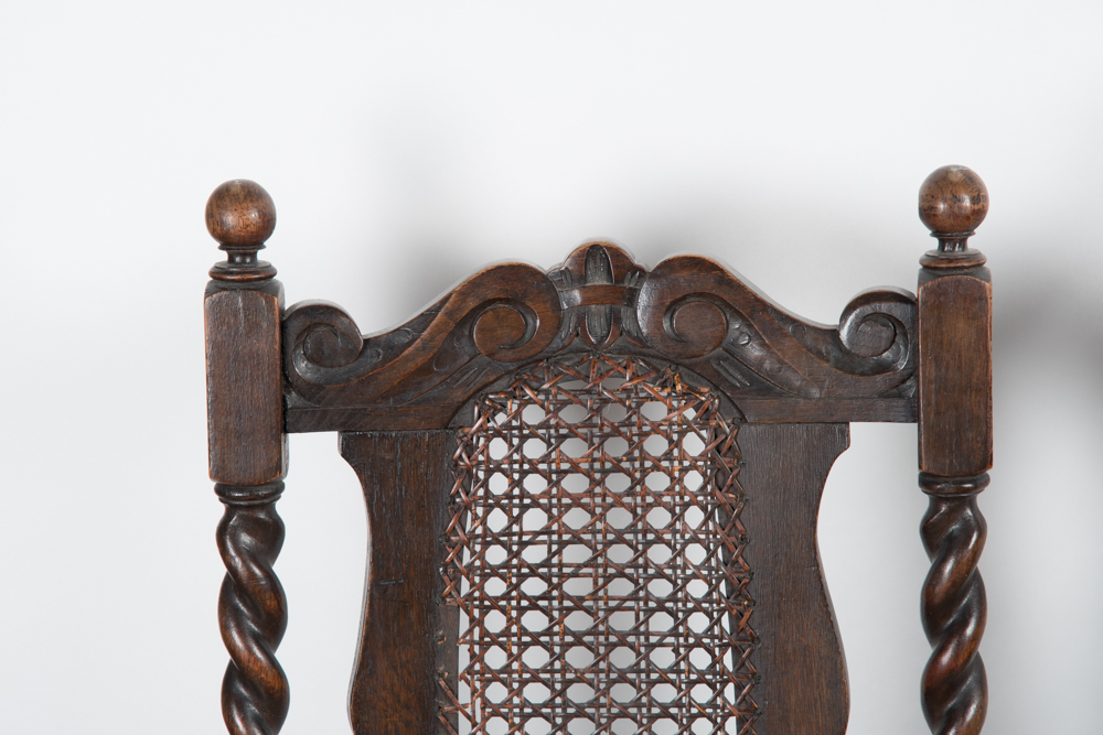 Antique Renaissance Style Oak Dining Chairs